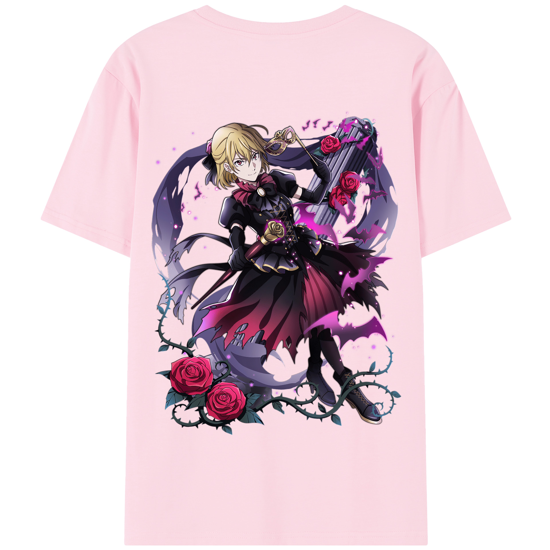 （画像用） 文豪ストレイドッグス Bungo Stray Dogs 綿100％半袖Tシャツ（背面プリント）