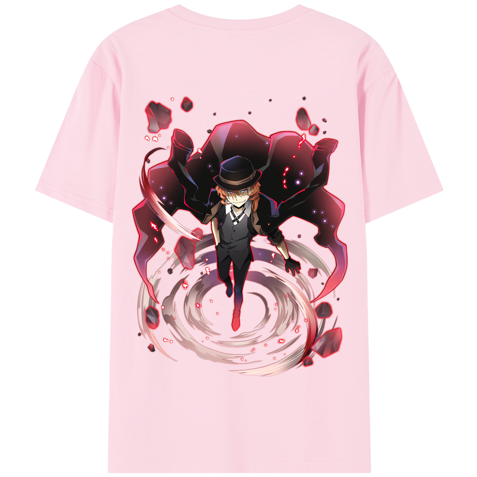 （画像用） 文豪ストレイドッグス Bungo Stray Dogs 綿100％半袖Tシャツ（背面プリント）
