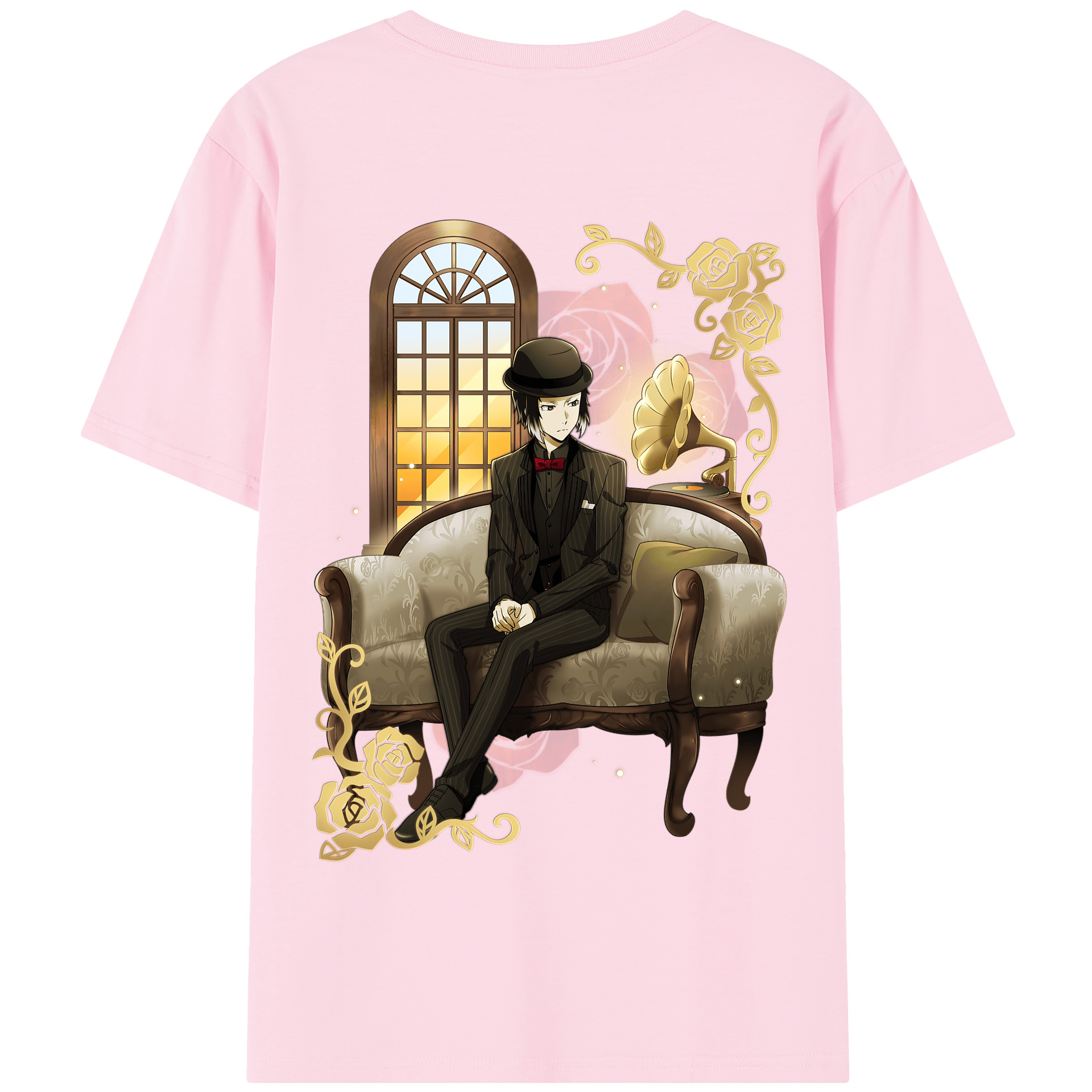 （画像用） 文豪ストレイドッグス Bungo Stray Dogs 綿100％半袖Tシャツ（背面プリント）
