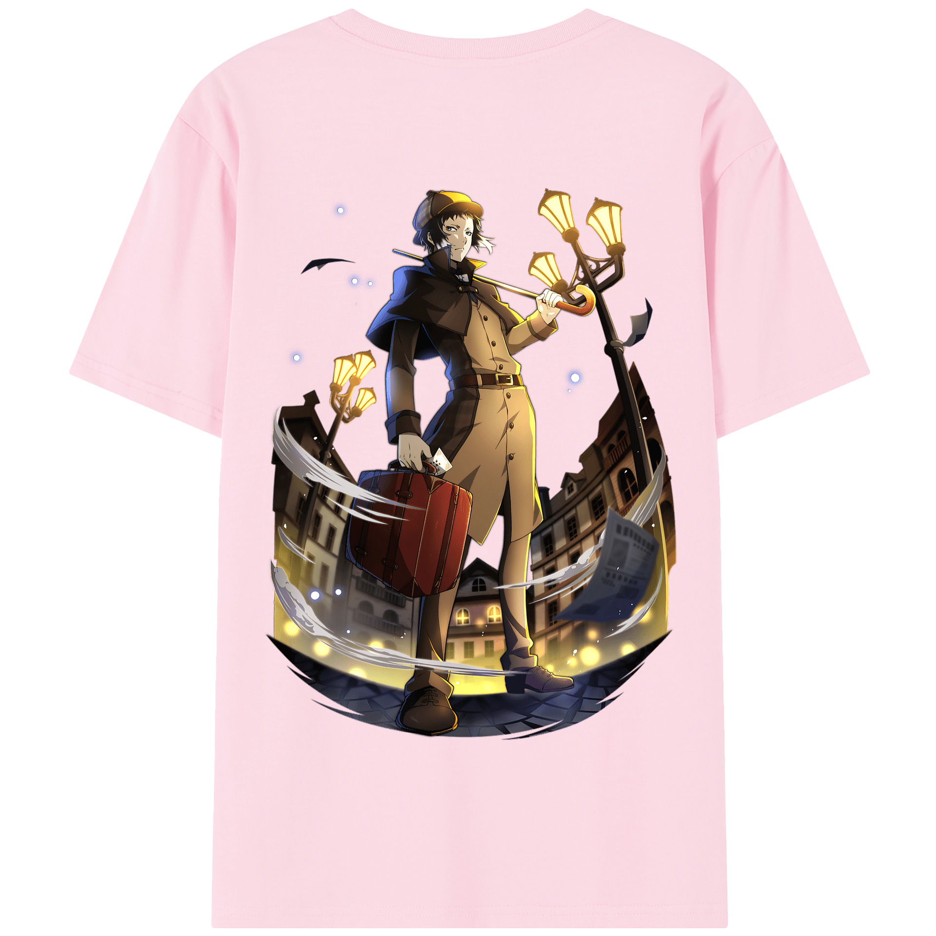 （画像用） 文豪ストレイドッグス Bungo Stray Dogs 綿100％半袖Tシャツ（背面プリント）