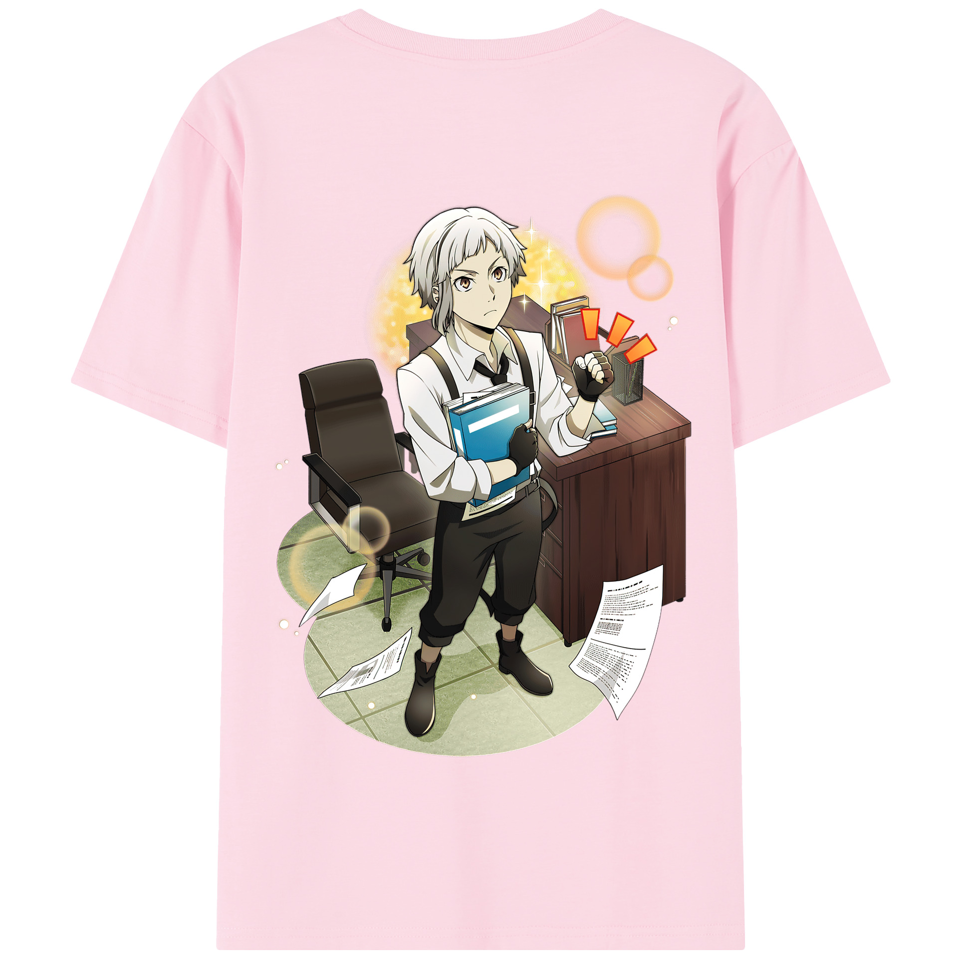 （画像用） 文豪ストレイドッグス Bungo Stray Dogs 綿100％半袖Tシャツ（背面プリント）