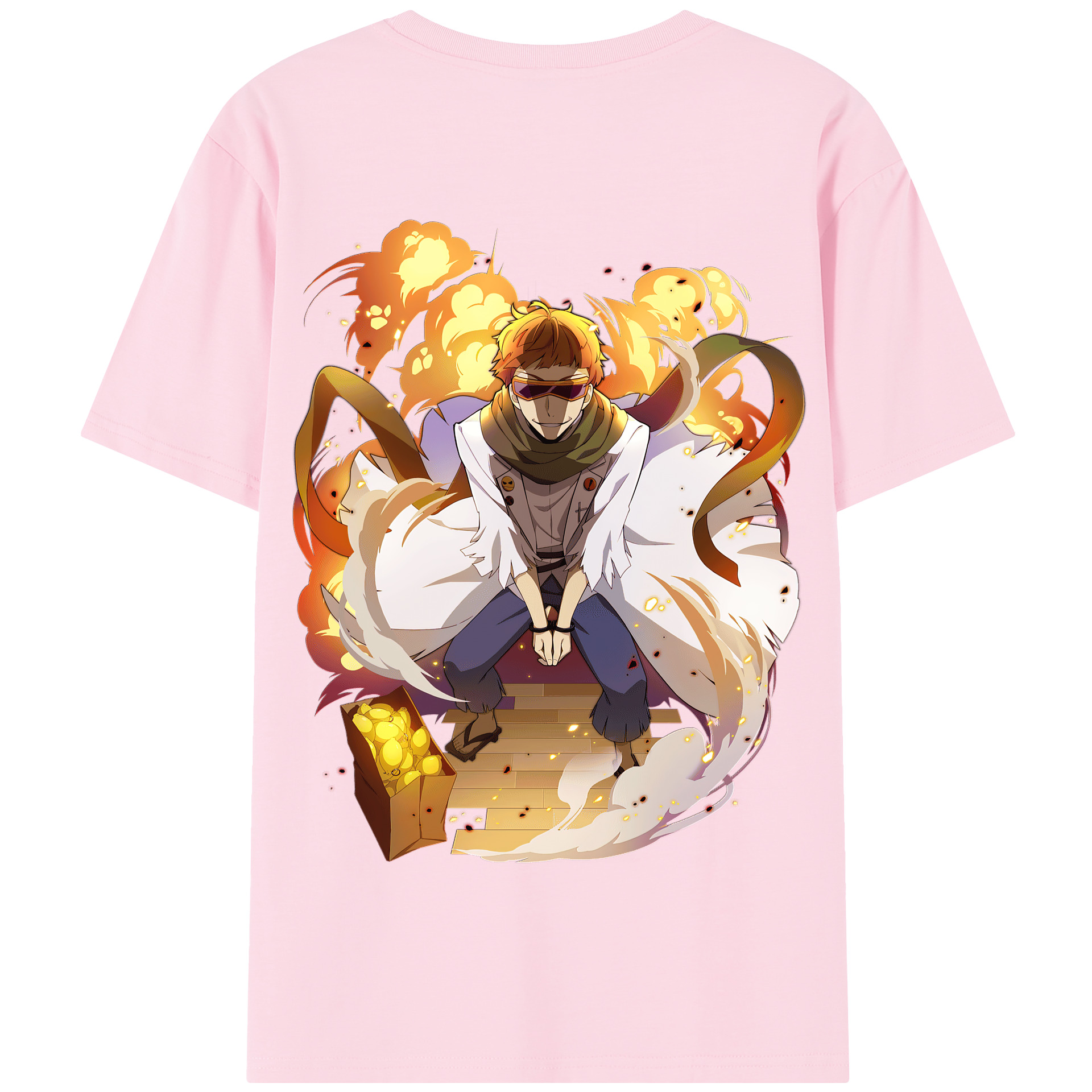 （画像用） 文豪ストレイドッグス Bungo Stray Dogs 綿100％半袖Tシャツ（背面プリント）