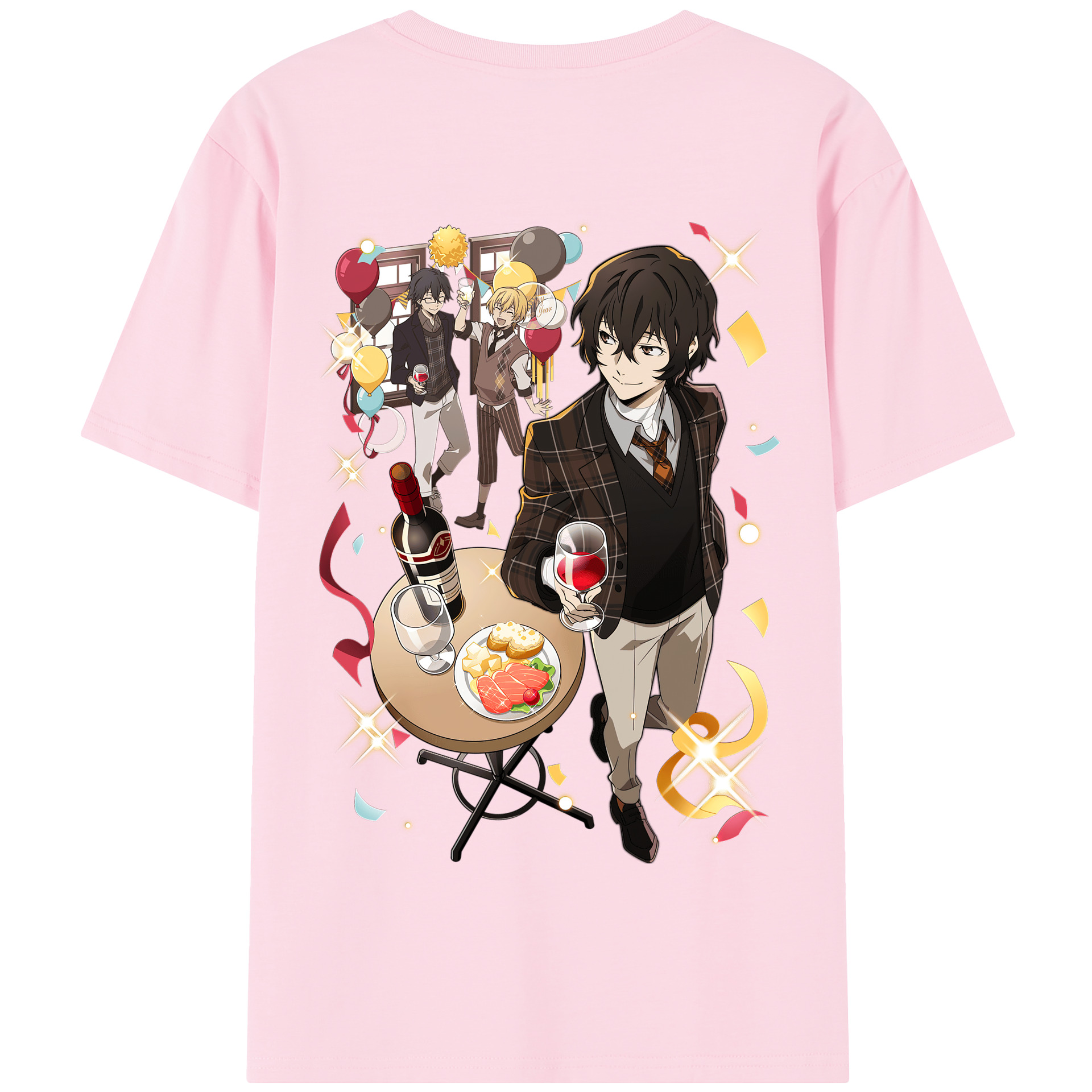 （画像用） 文豪ストレイドッグス Bungo Stray Dogs 綿100％半袖Tシャツ（背面プリント）