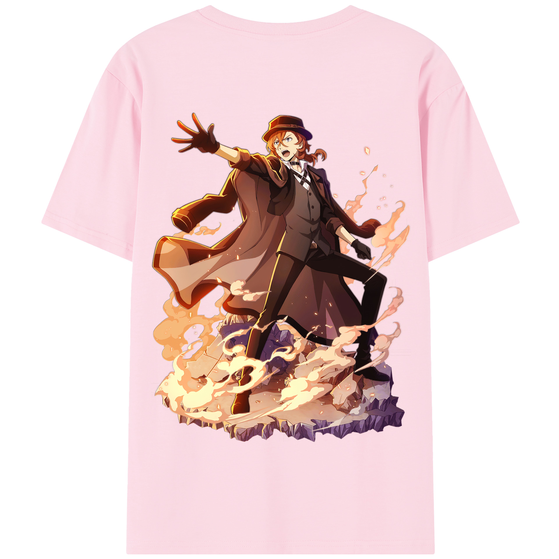 （画像用） 文豪ストレイドッグス Bungo Stray Dogs 綿100％半袖Tシャツ（背面プリント）