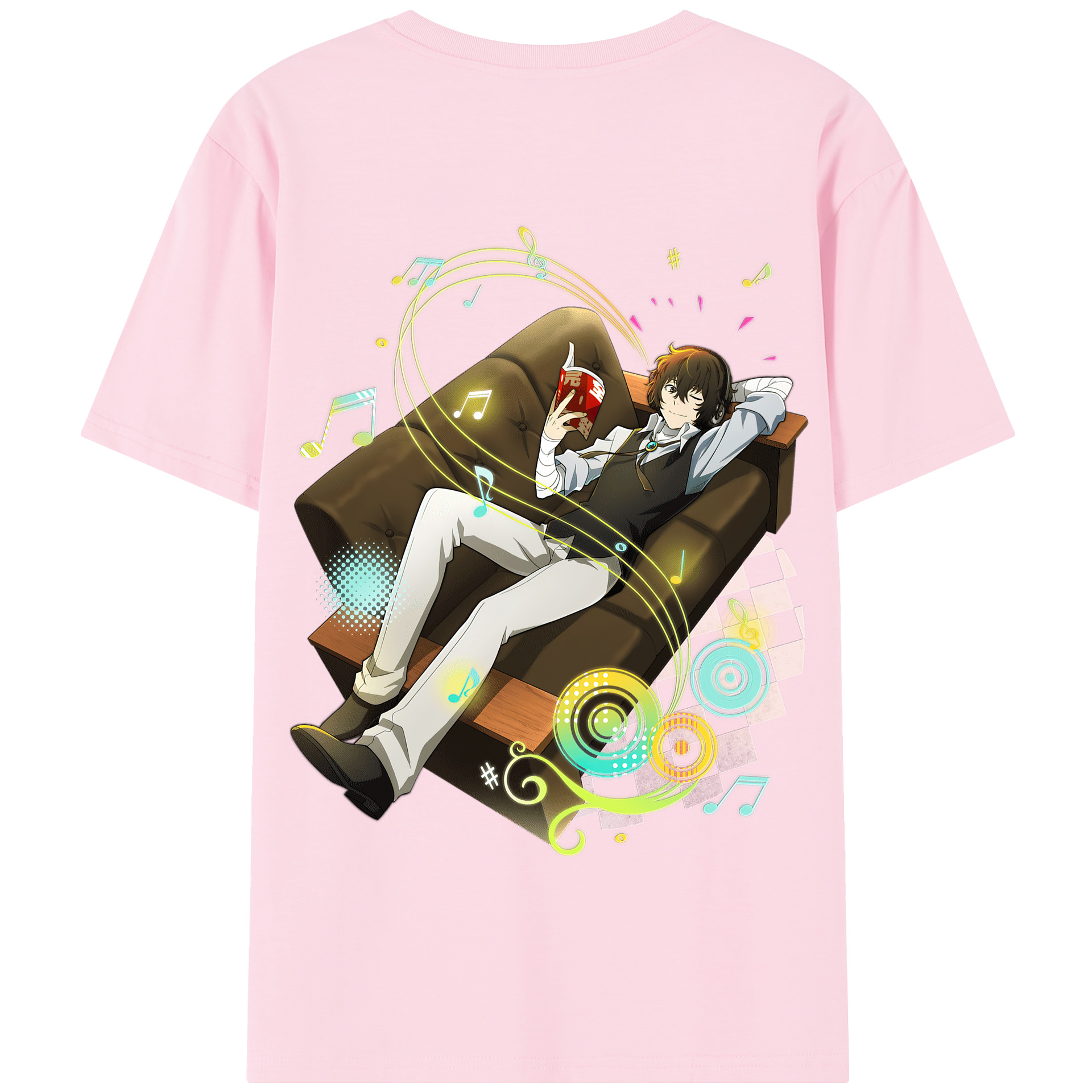 （画像用） 文豪ストレイドッグス Bungo Stray Dogs 綿100％半袖Tシャツ（背面プリント）