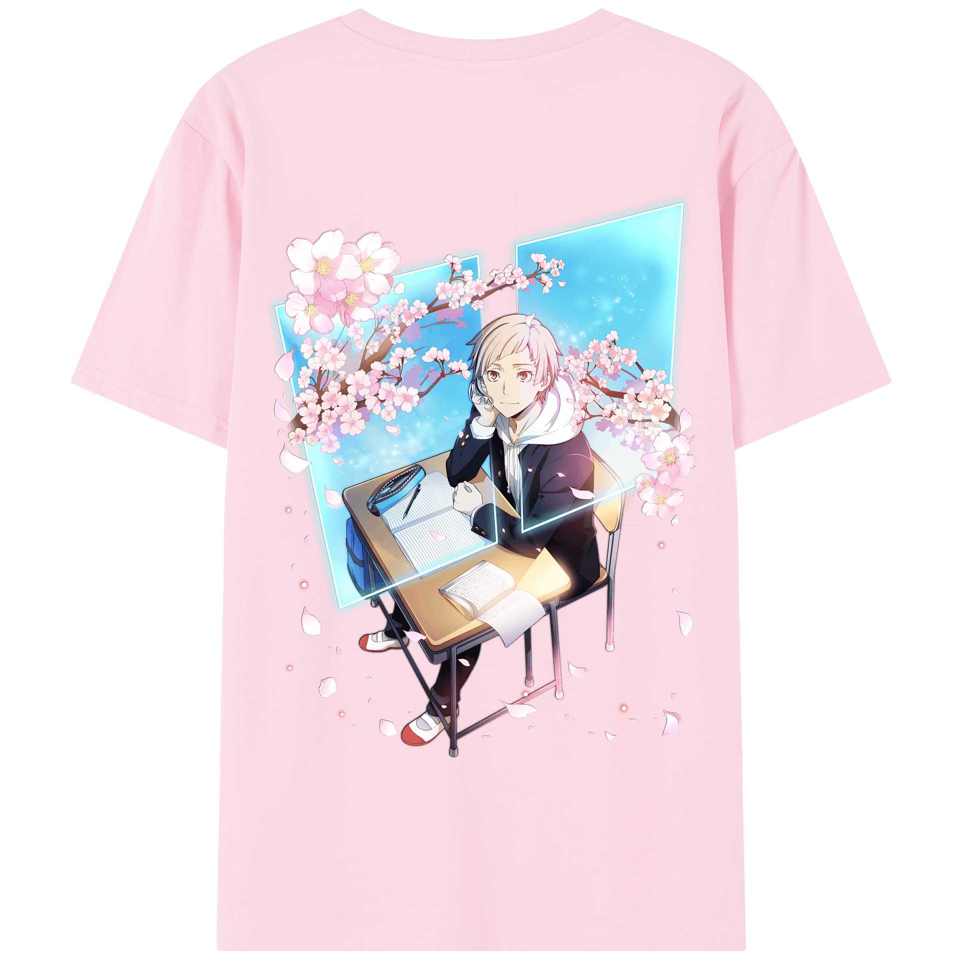 （画像用） 文豪ストレイドッグス Bungo Stray Dogs 綿100％半袖Tシャツ（背面プリント）