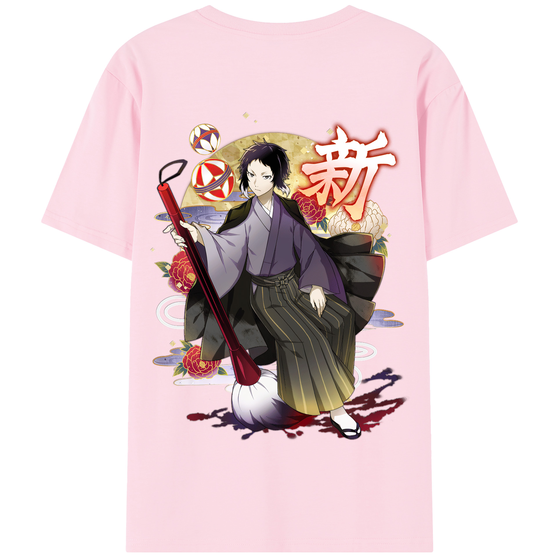 （画像用） 文豪ストレイドッグス Bungo Stray Dogs 綿100％半袖Tシャツ（背面プリント）