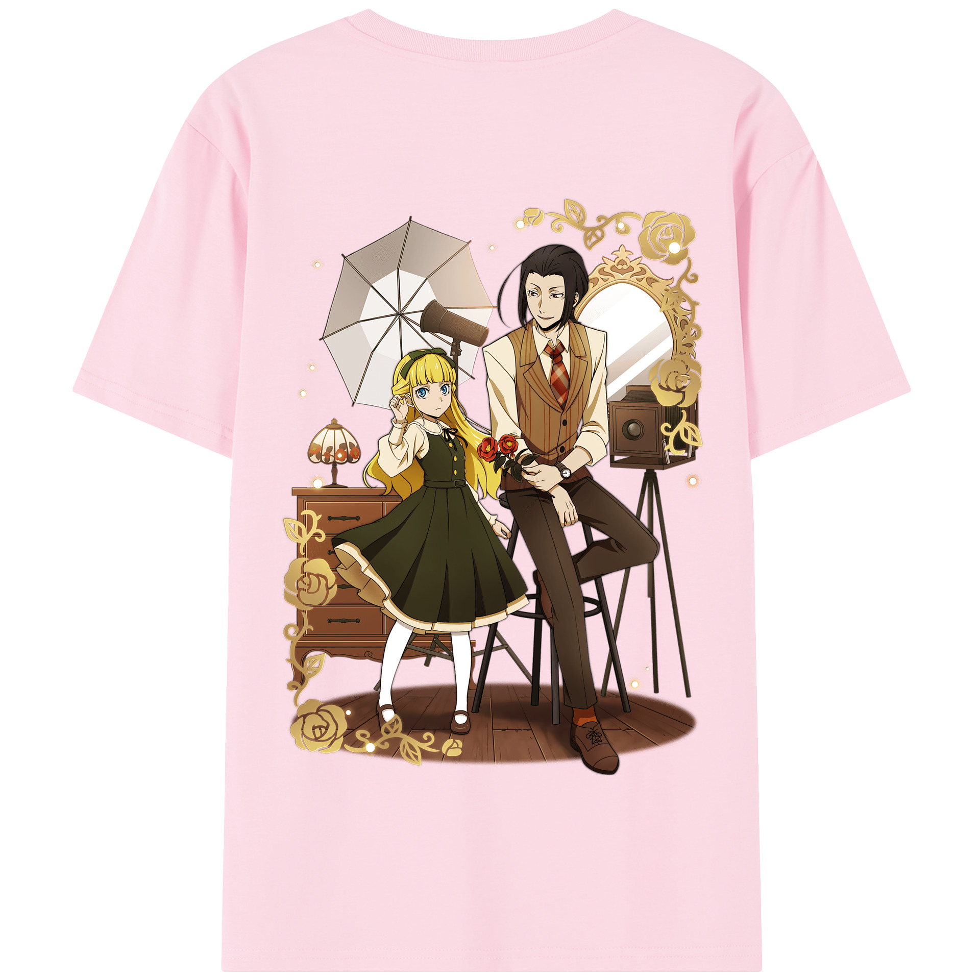 （画像用） 文豪ストレイドッグス Bungo Stray Dogs 綿100％半袖Tシャツ（背面プリント）