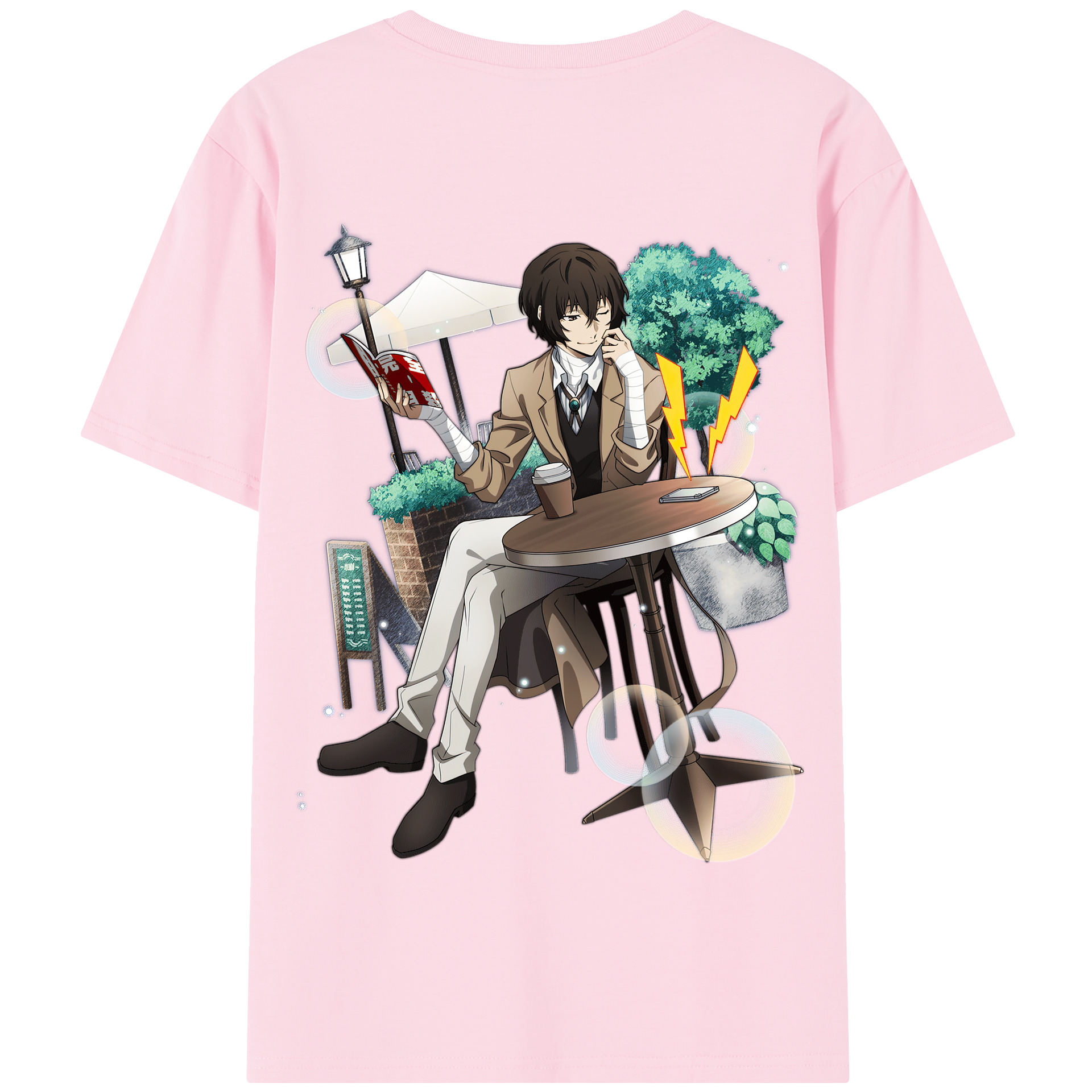 （画像用） 文豪ストレイドッグス Bungo Stray Dogs 綿100％半袖Tシャツ（背面プリント）