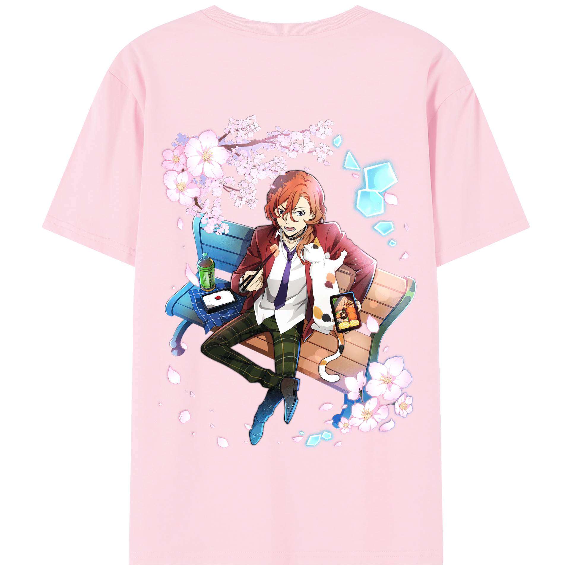 （画像用） 文豪ストレイドッグス Bungo Stray Dogs 綿100％半袖Tシャツ（背面プリント）
