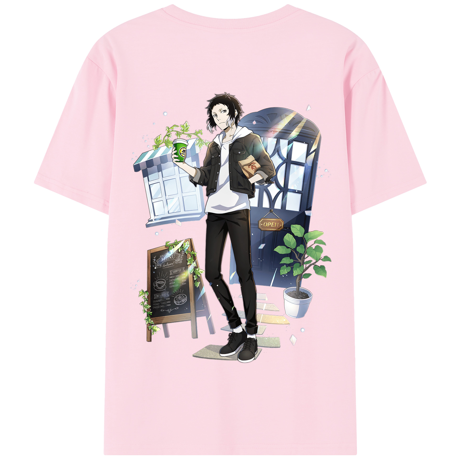 （画像用） 文豪ストレイドッグス Bungo Stray Dogs 綿100％半袖Tシャツ（背面プリント）