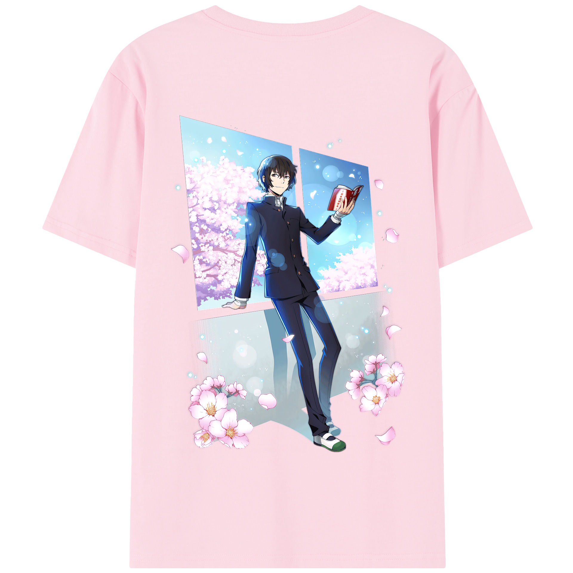 （画像用） 文豪ストレイドッグス Bungo Stray Dogs 綿100％半袖Tシャツ（背面プリント）