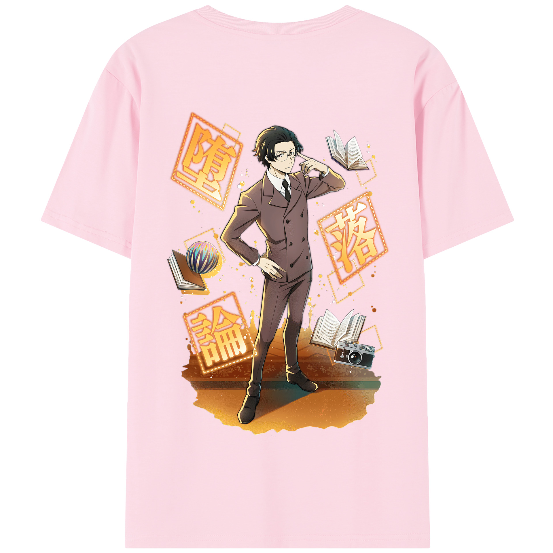 （画像用） 文豪ストレイドッグス Bungo Stray Dogs 綿100％半袖Tシャツ（背面プリント）
