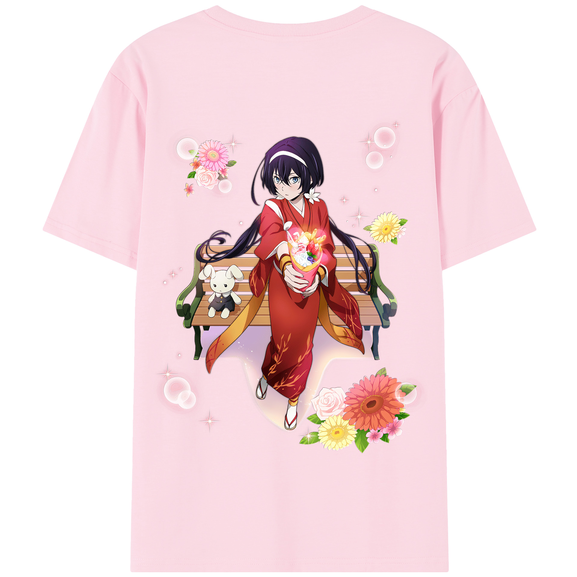 （画像用） 文豪ストレイドッグス Bungo Stray Dogs 綿100％半袖Tシャツ（背面プリント）