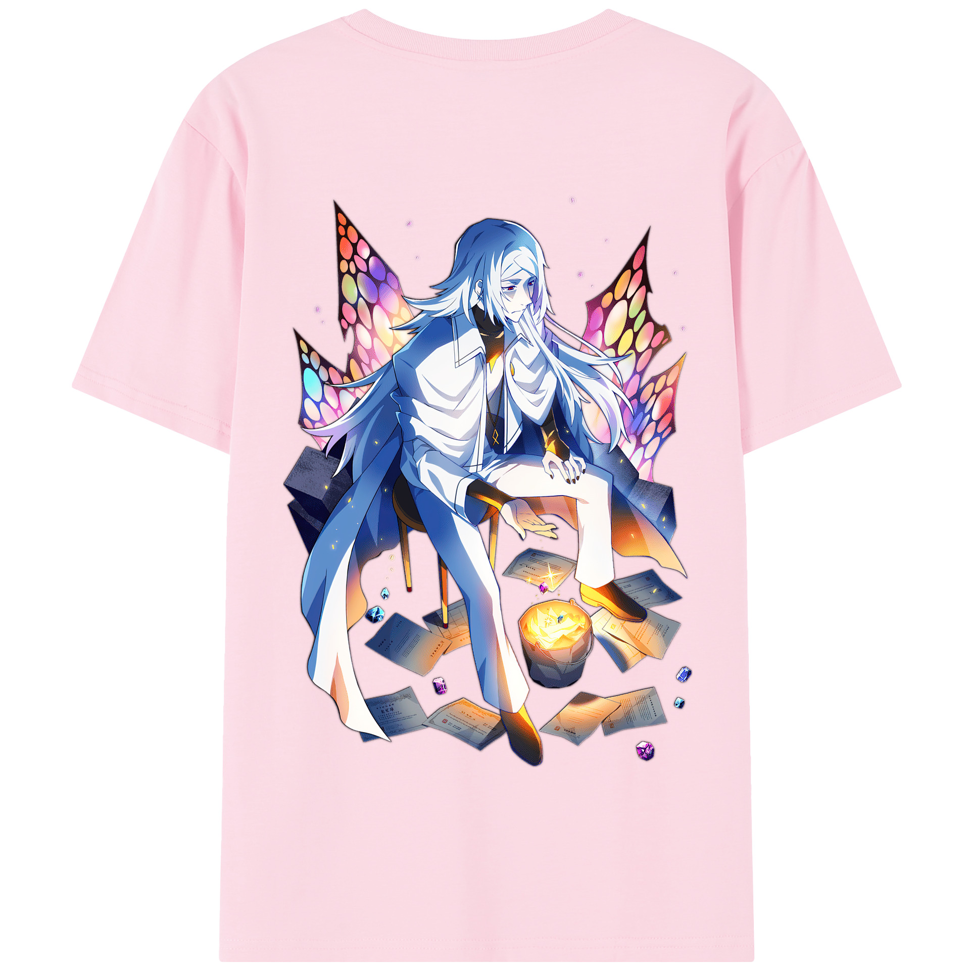 （画像用） 文豪ストレイドッグス Bungo Stray Dogs 綿100％半袖Tシャツ（背面プリント）