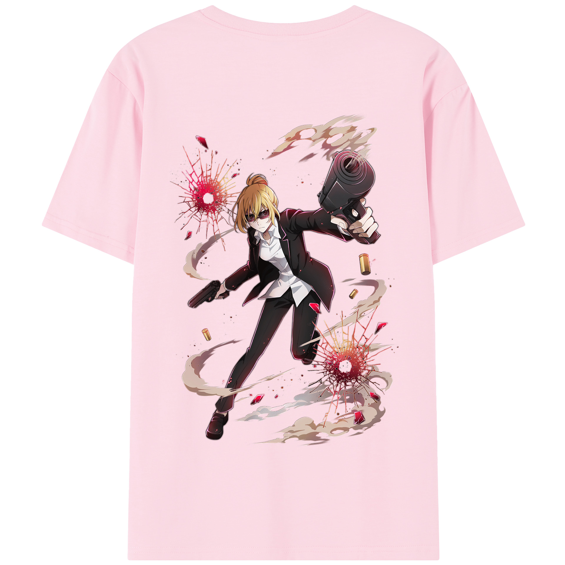 （画像用） 文豪ストレイドッグス Bungo Stray Dogs 綿100％半袖Tシャツ（背面プリント）