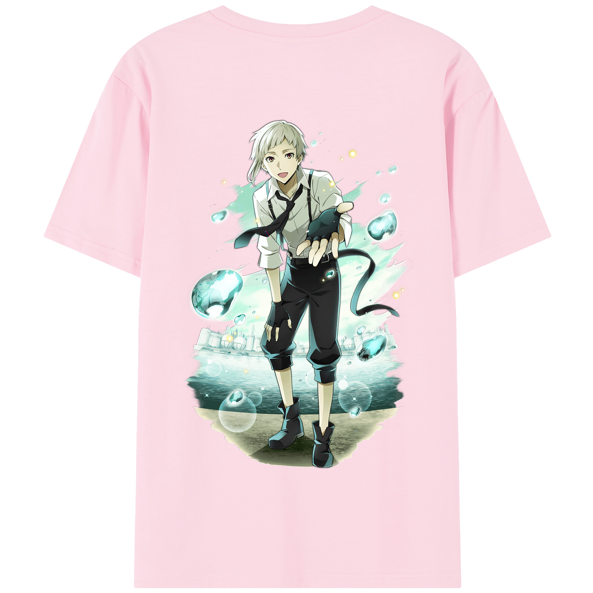 （画像用） 文豪ストレイドッグス Bungo Stray Dogs 綿100％半袖Tシャツ（背面プリント）