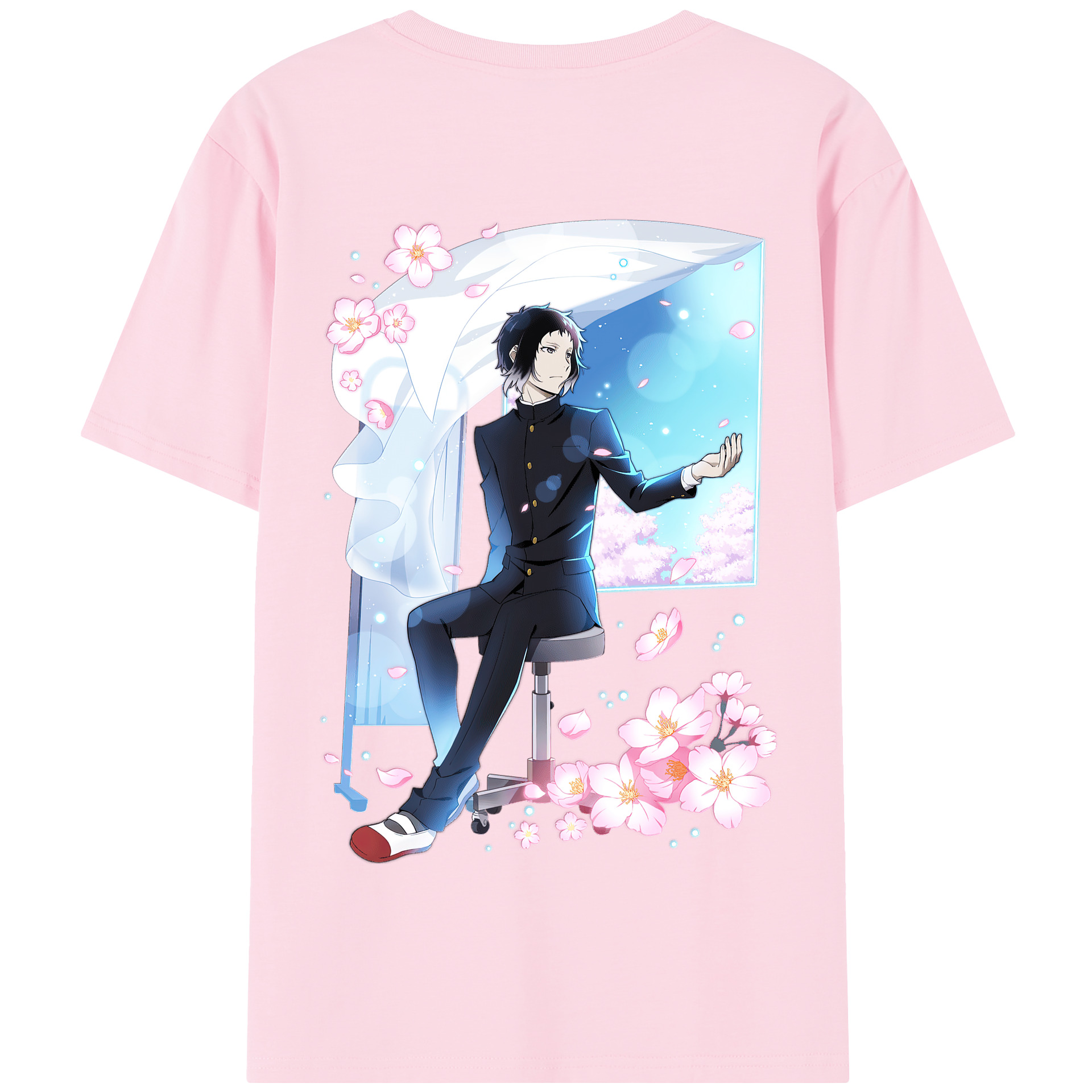 （画像用） 文豪ストレイドッグス Bungo Stray Dogs 綿100％半袖Tシャツ（背面プリント）