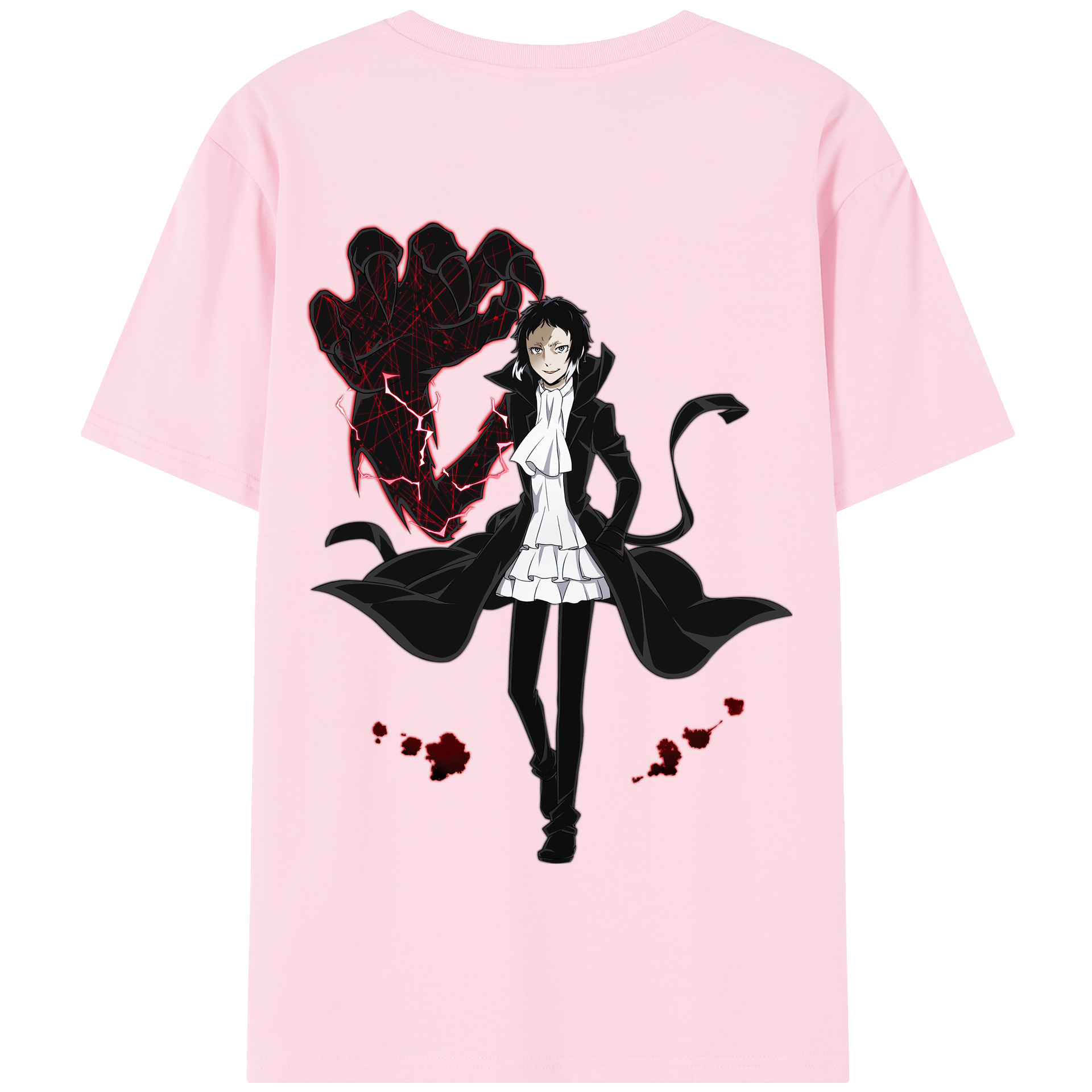 （画像用） 文豪ストレイドッグス Bungo Stray Dogs 綿100％半袖Tシャツ（背面プリント）