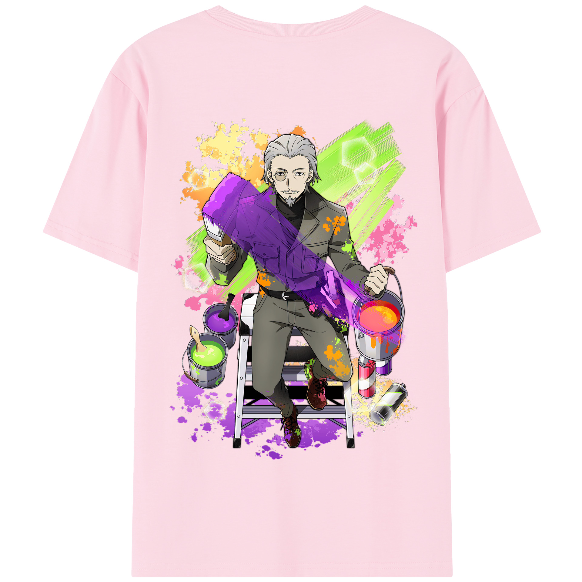 （画像用） 文豪ストレイドッグス Bungo Stray Dogs 綿100％半袖Tシャツ（背面プリント）
