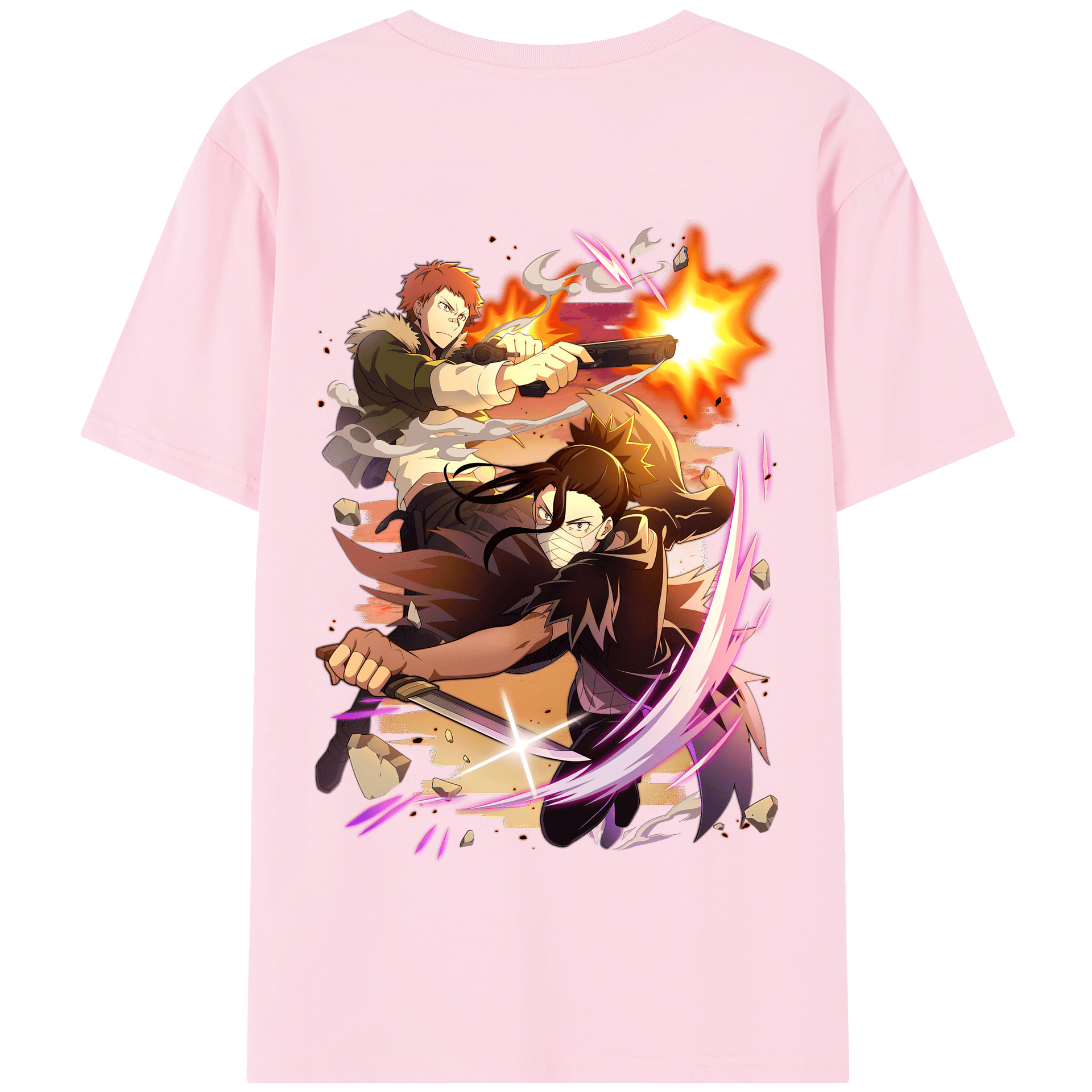 （画像用） 文豪ストレイドッグス Bungo Stray Dogs 綿100％半袖Tシャツ（背面プリント）
