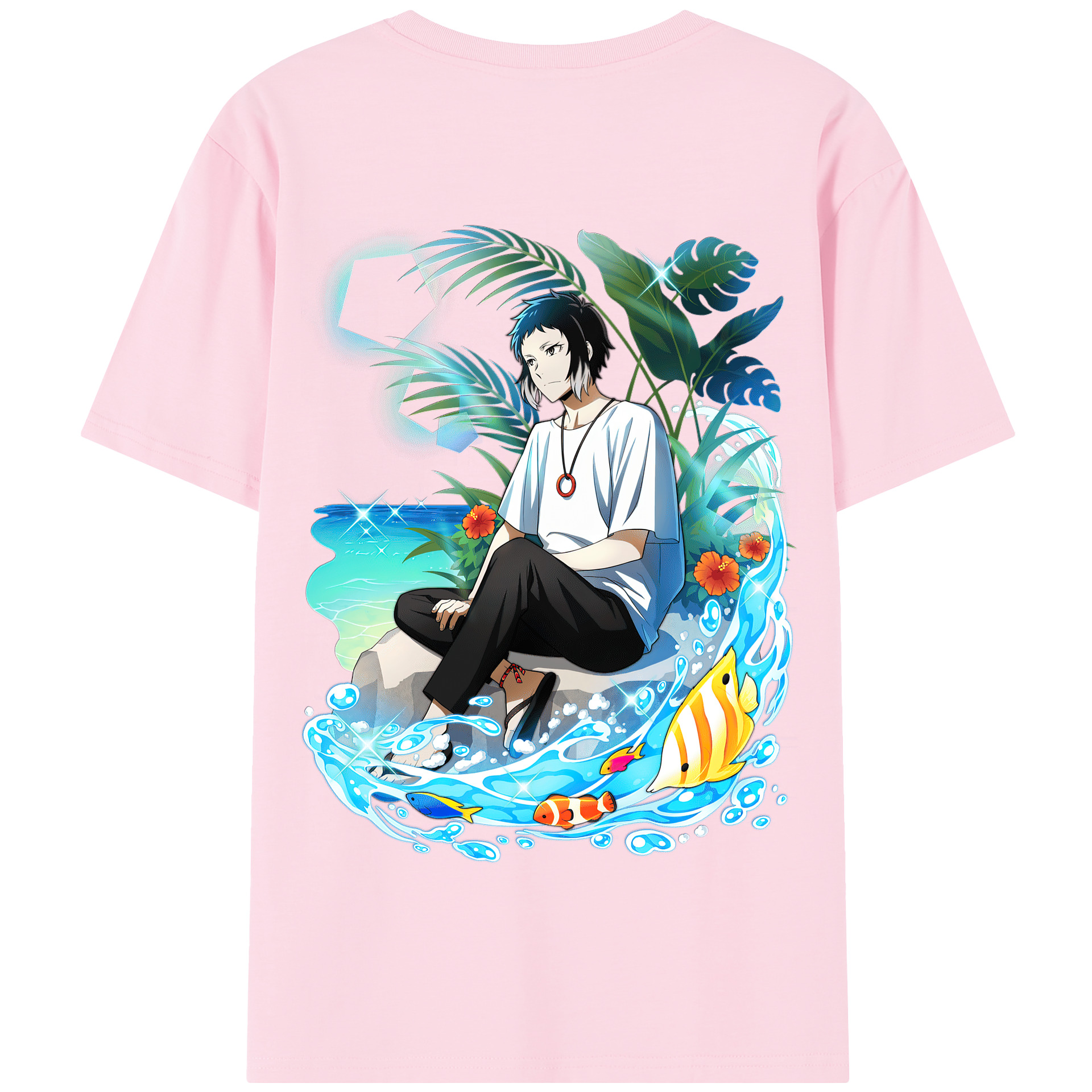（画像用） 文豪ストレイドッグス Bungo Stray Dogs 綿100％半袖Tシャツ（背面プリント）