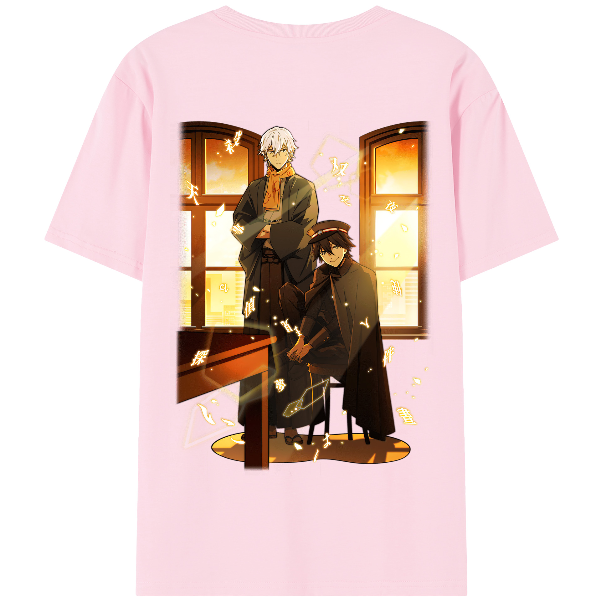 （画像用） 文豪ストレイドッグス Bungo Stray Dogs 綿100％半袖Tシャツ（背面プリント）