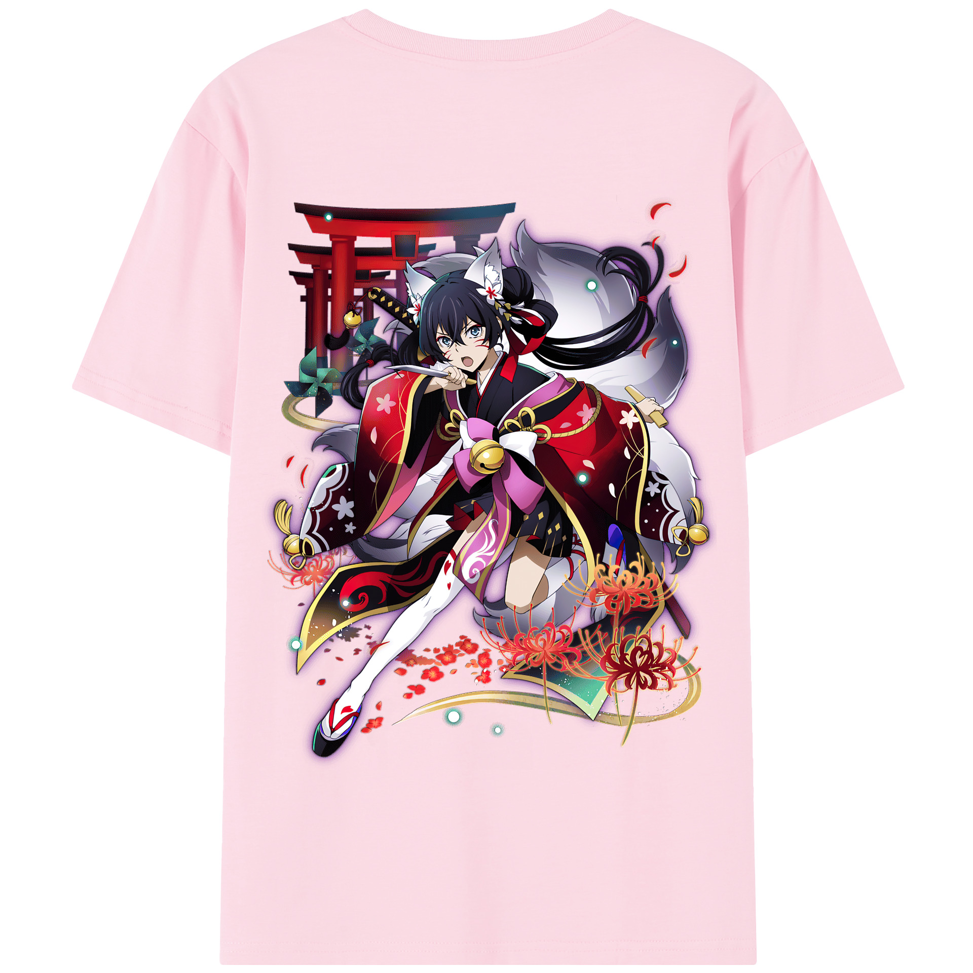 （画像用） 文豪ストレイドッグス Bungo Stray Dogs 綿100％半袖Tシャツ（背面プリント）