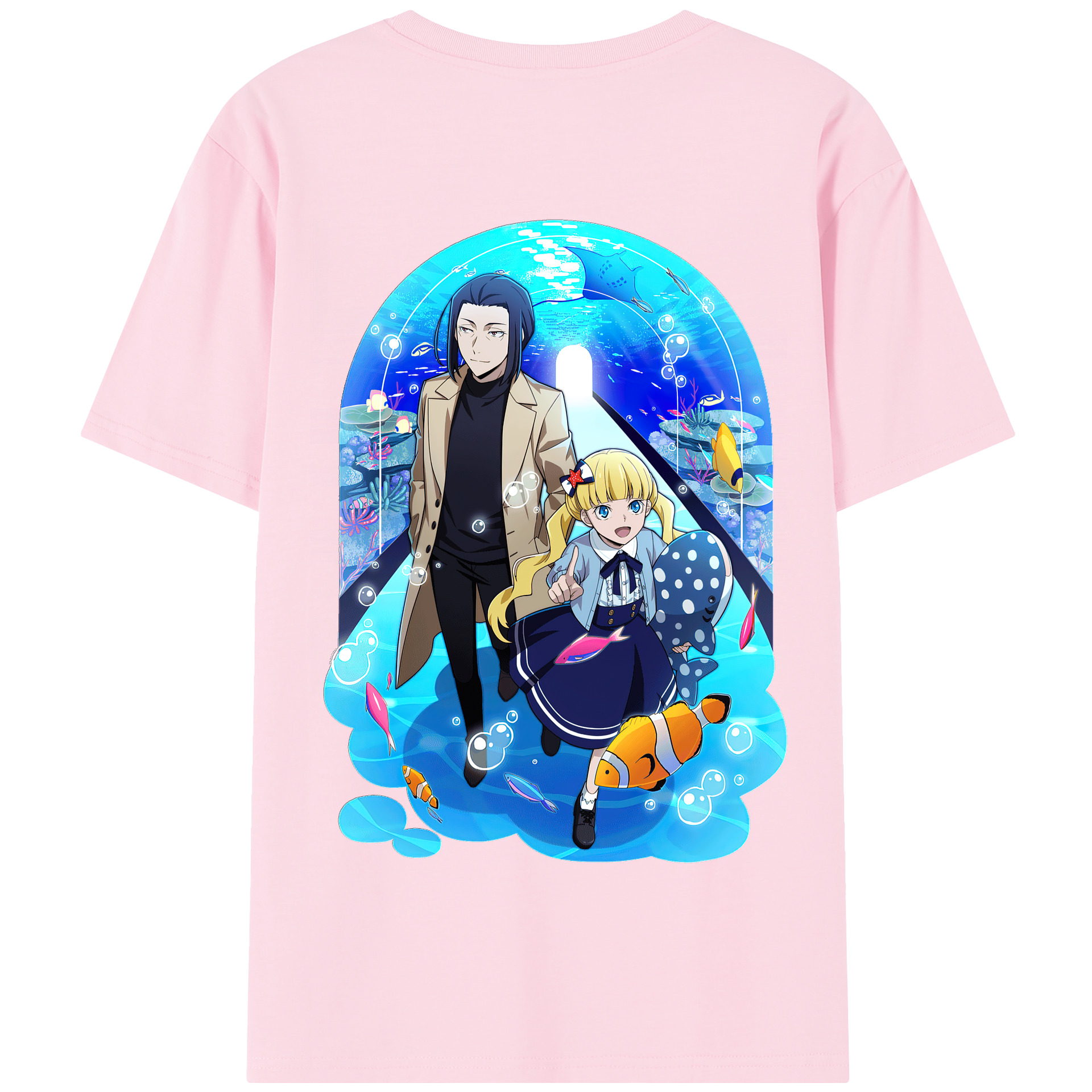 （画像用） 文豪ストレイドッグス Bungo Stray Dogs 綿100％半袖Tシャツ（背面プリント）