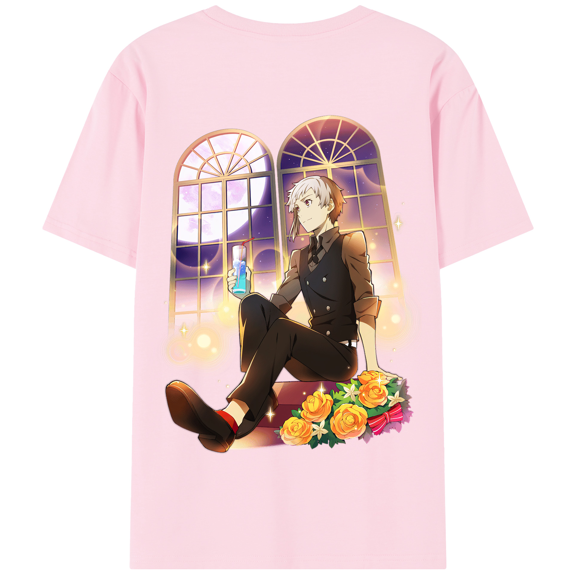 （画像用） 文豪ストレイドッグス Bungo Stray Dogs 綿100％半袖Tシャツ（背面プリント）