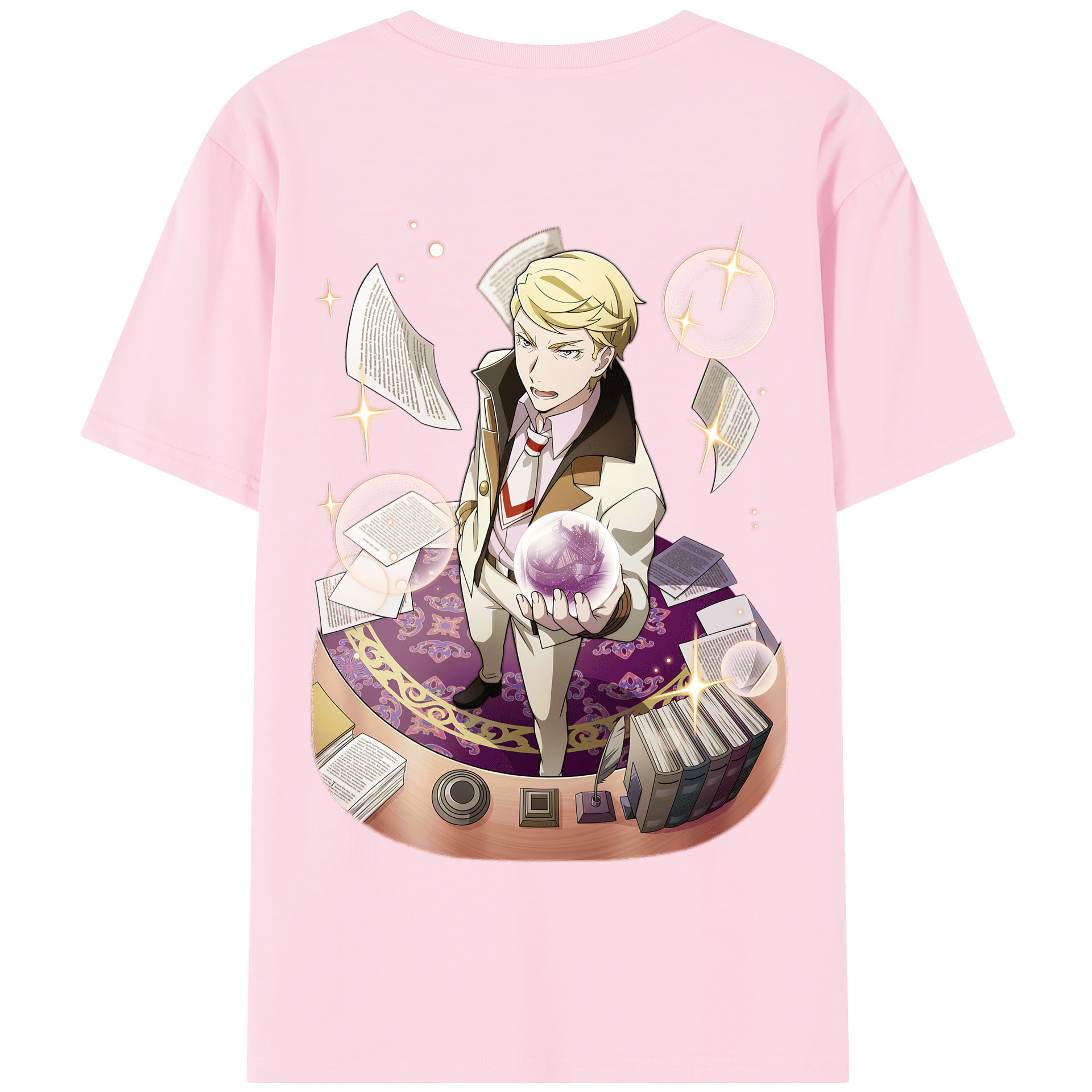 （画像用） 文豪ストレイドッグス Bungo Stray Dogs 綿100％半袖Tシャツ（背面プリント）