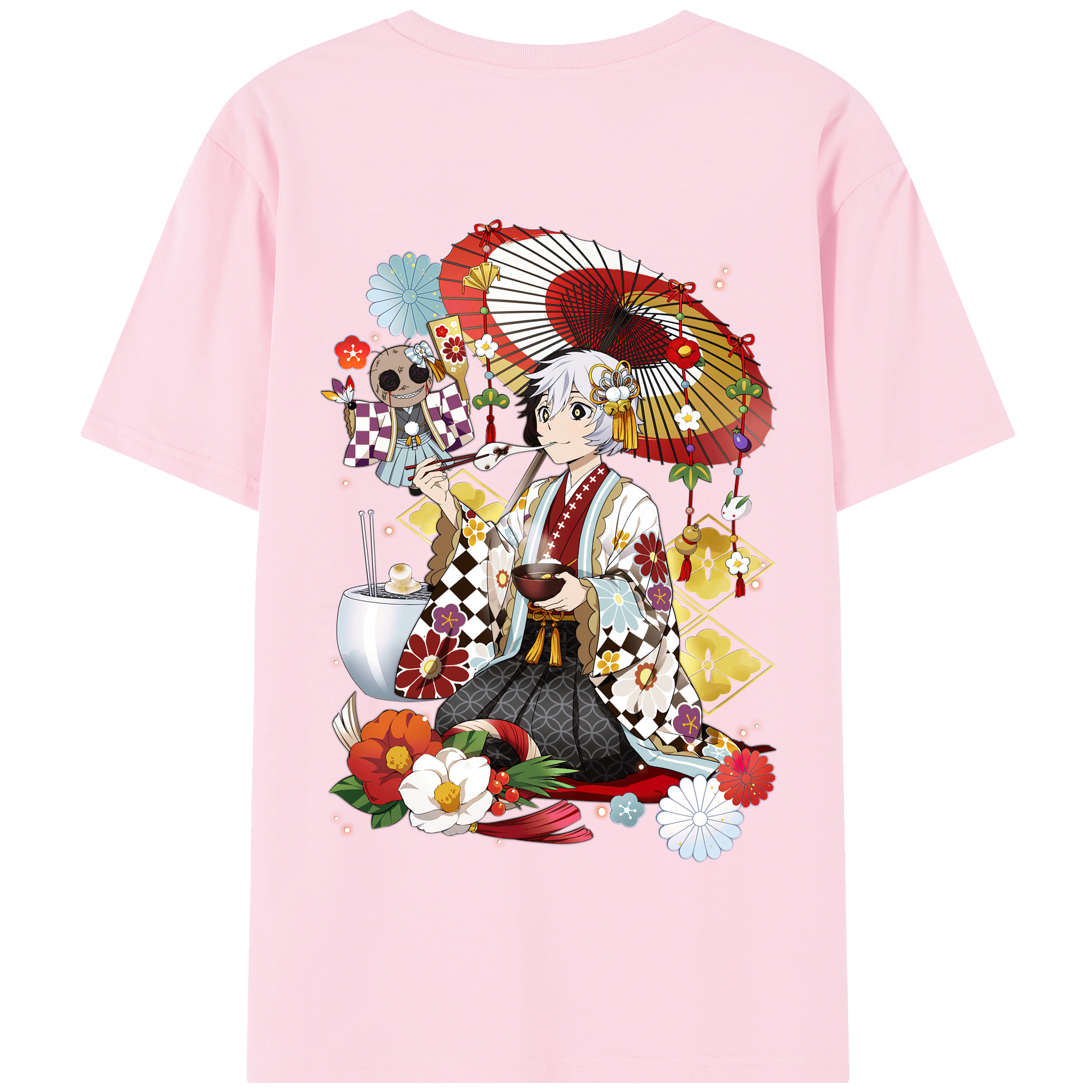 （画像用） 文豪ストレイドッグス Bungo Stray Dogs 綿100％半袖Tシャツ（背面プリント）