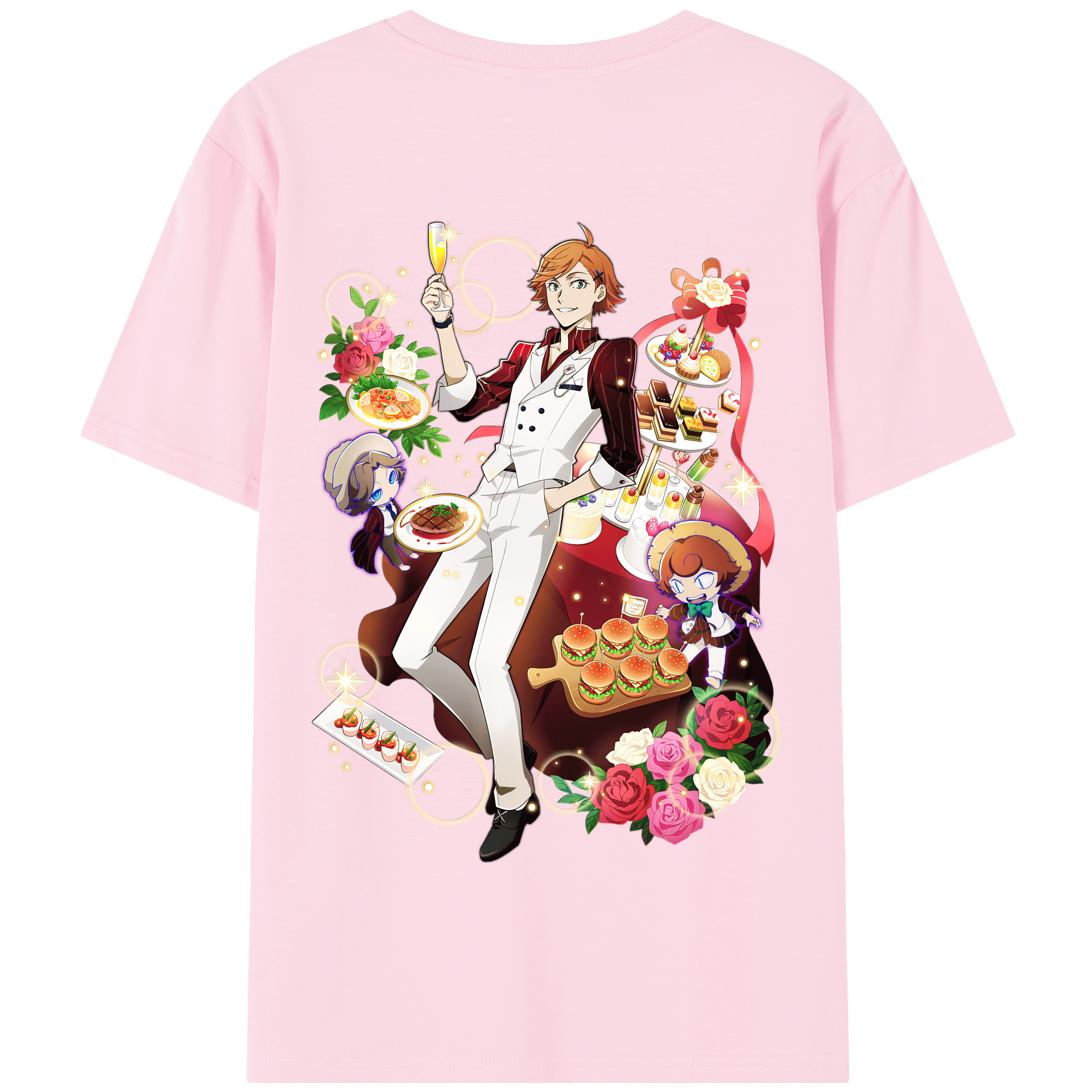 （画像用） 文豪ストレイドッグス Bungo Stray Dogs 綿100％半袖Tシャツ（背面プリント）