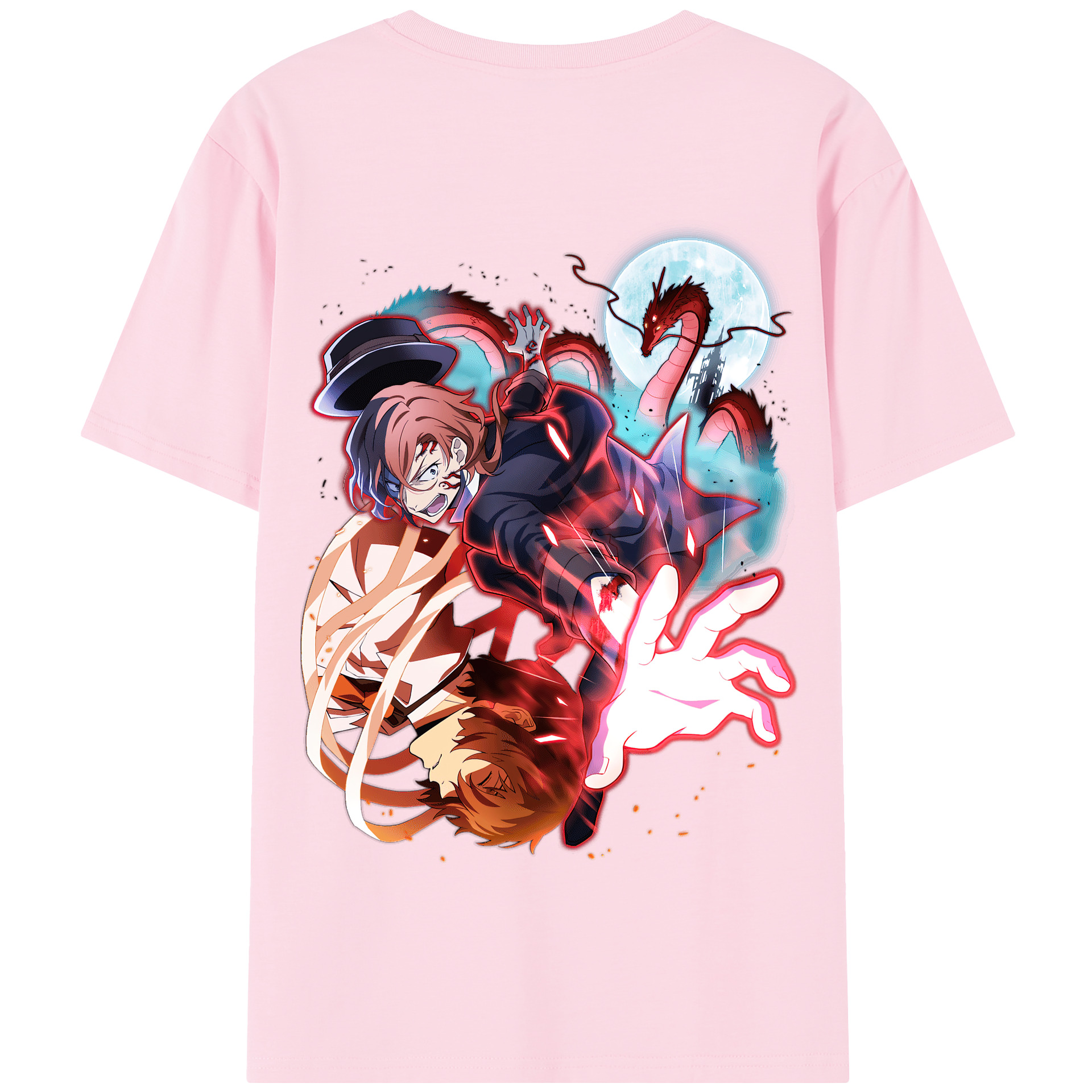 （画像用） 文豪ストレイドッグス Bungo Stray Dogs 綿100％半袖Tシャツ（背面プリント）