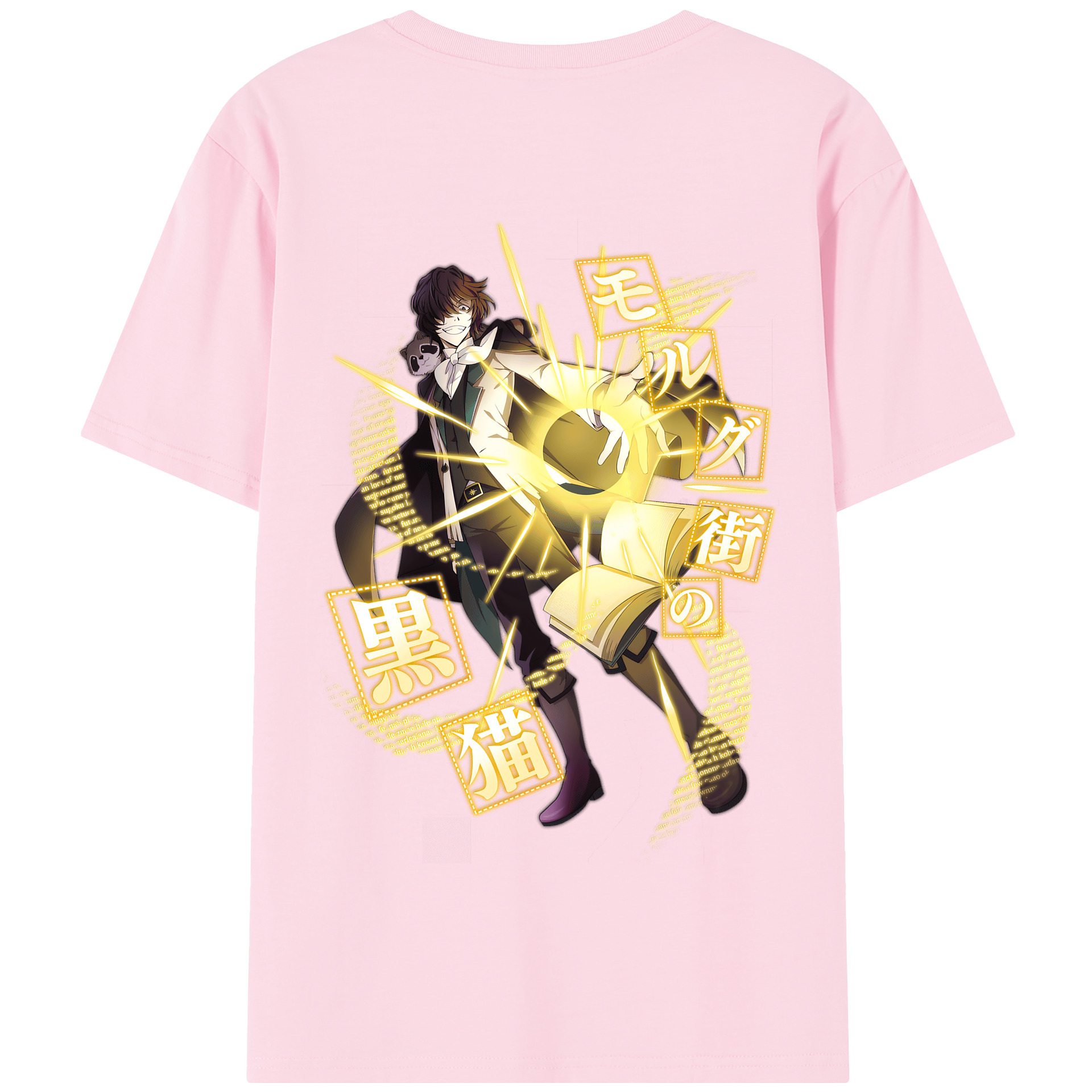 （画像用） 文豪ストレイドッグス Bungo Stray Dogs 綿100％半袖Tシャツ（背面プリント）