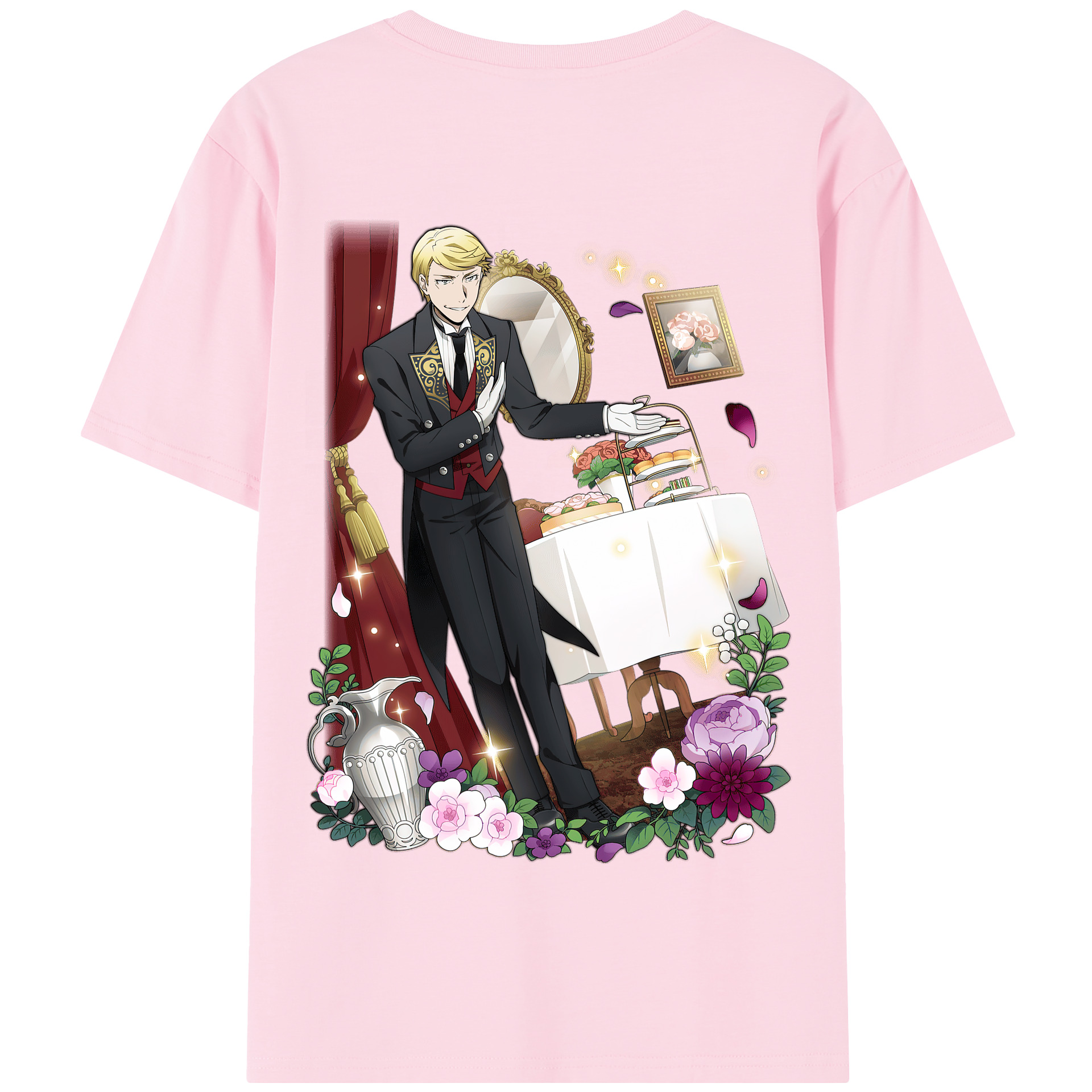 （画像用） 文豪ストレイドッグス Bungo Stray Dogs 綿100％半袖Tシャツ（背面プリント）