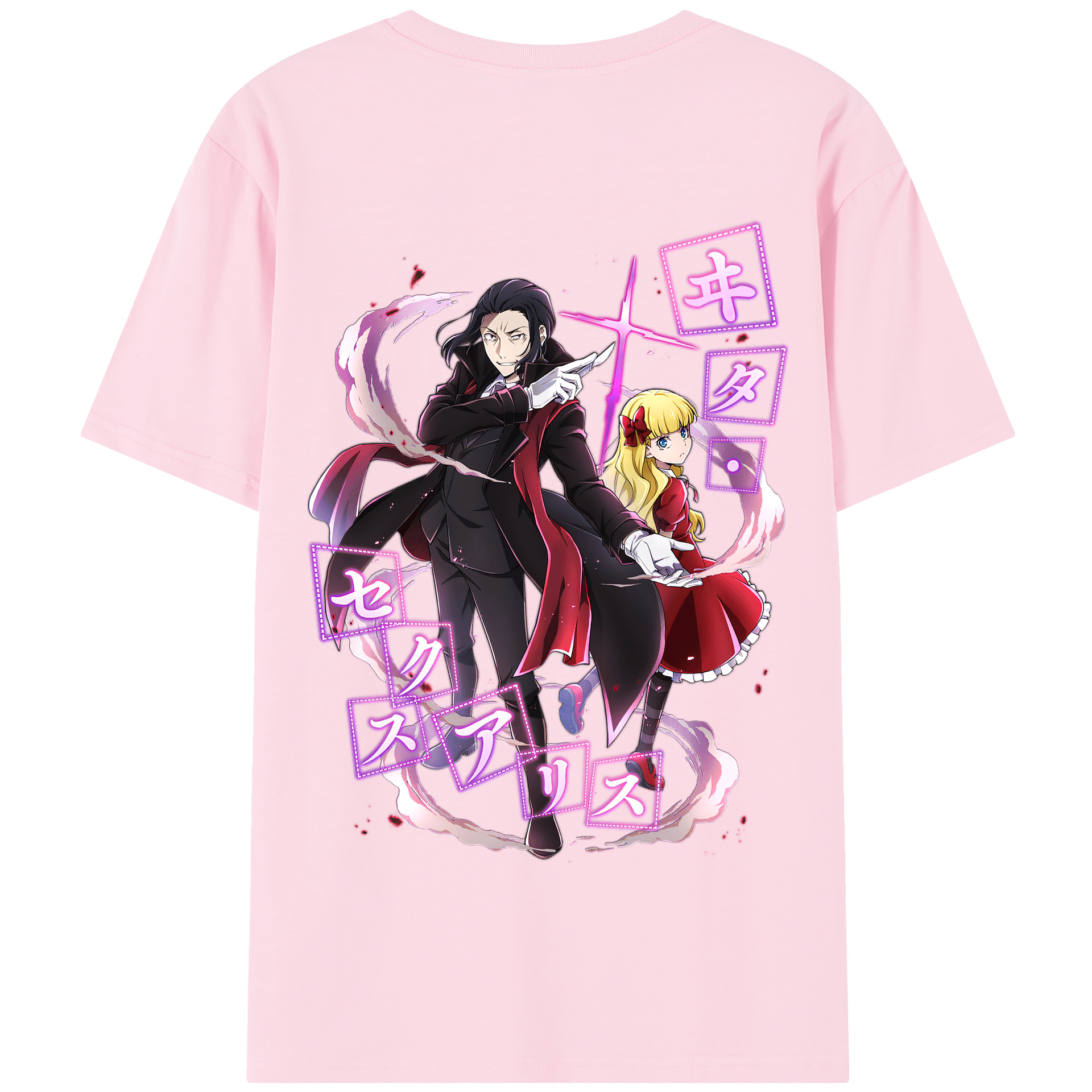 （画像用） 文豪ストレイドッグス Bungo Stray Dogs 綿100％半袖Tシャツ（背面プリント）