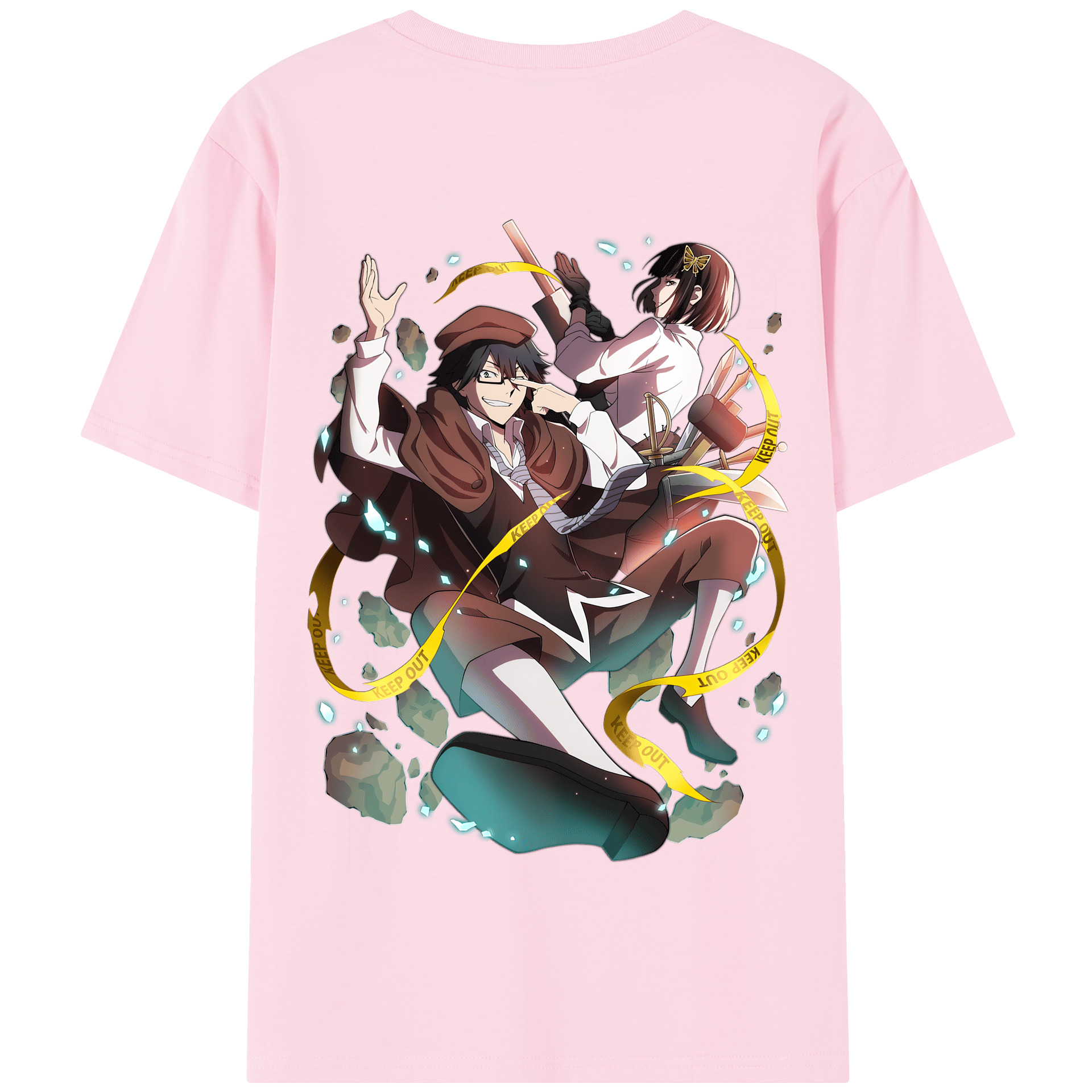 （画像用） 文豪ストレイドッグス Bungo Stray Dogs 綿100％半袖Tシャツ（背面プリント）