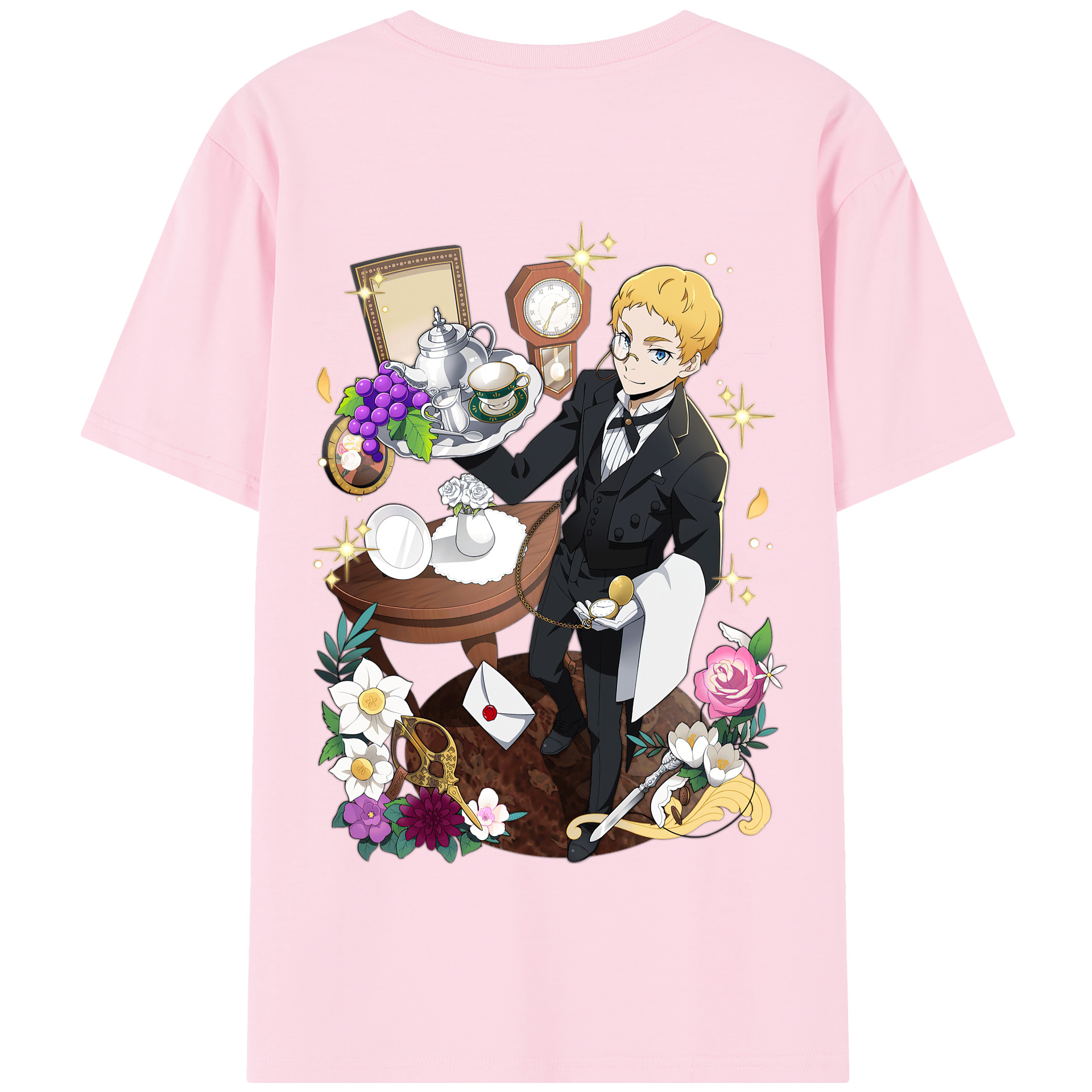 （画像用） 文豪ストレイドッグス Bungo Stray Dogs 綿100％半袖Tシャツ（背面プリント）