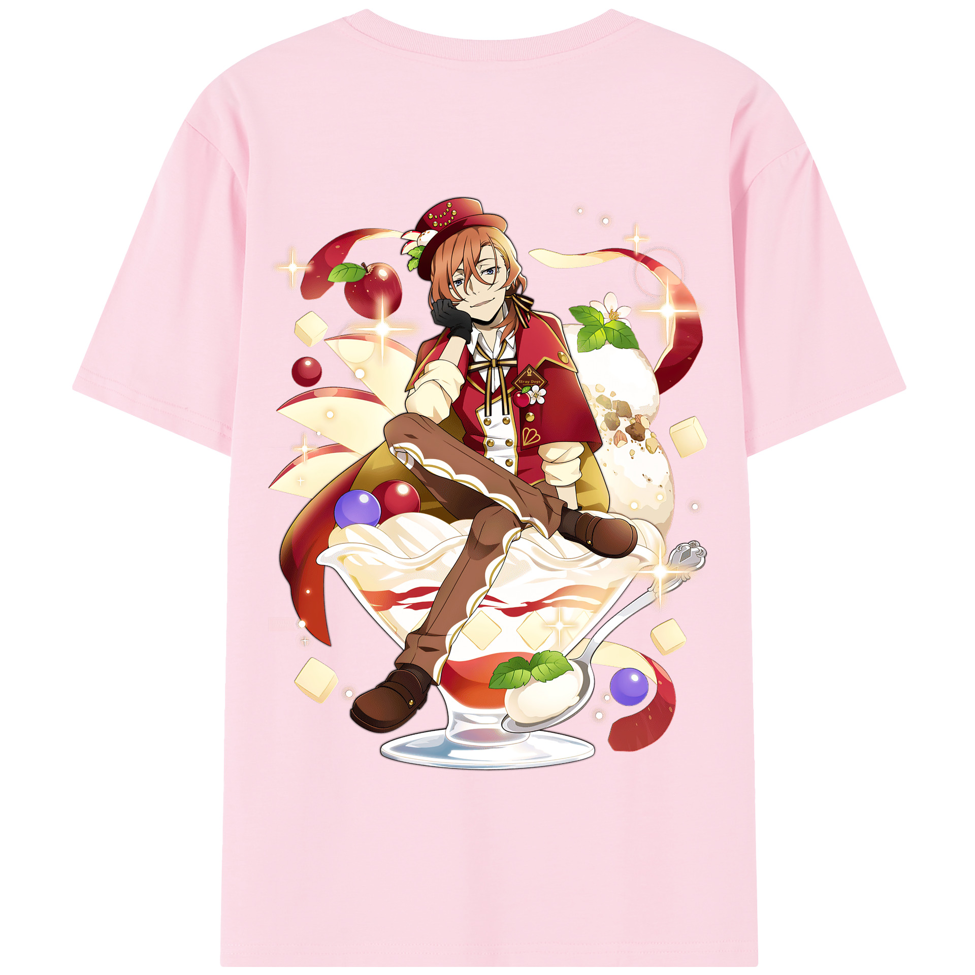 （画像用） 文豪ストレイドッグス Bungo Stray Dogs 綿100％半袖Tシャツ（背面プリント）