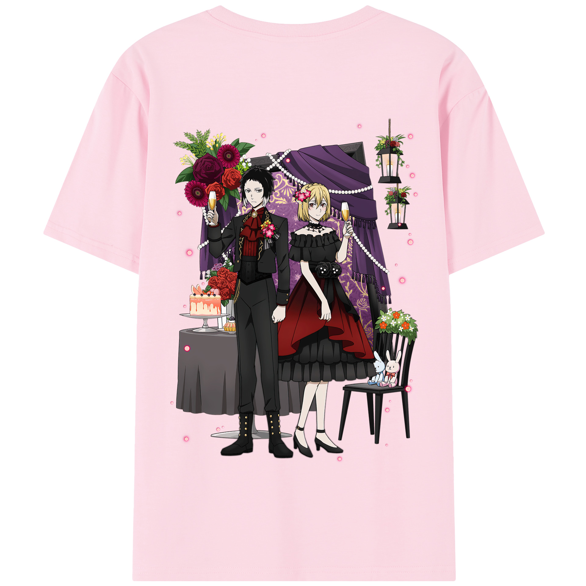 （画像用） 文豪ストレイドッグス Bungo Stray Dogs 綿100％半袖Tシャツ（背面プリント）