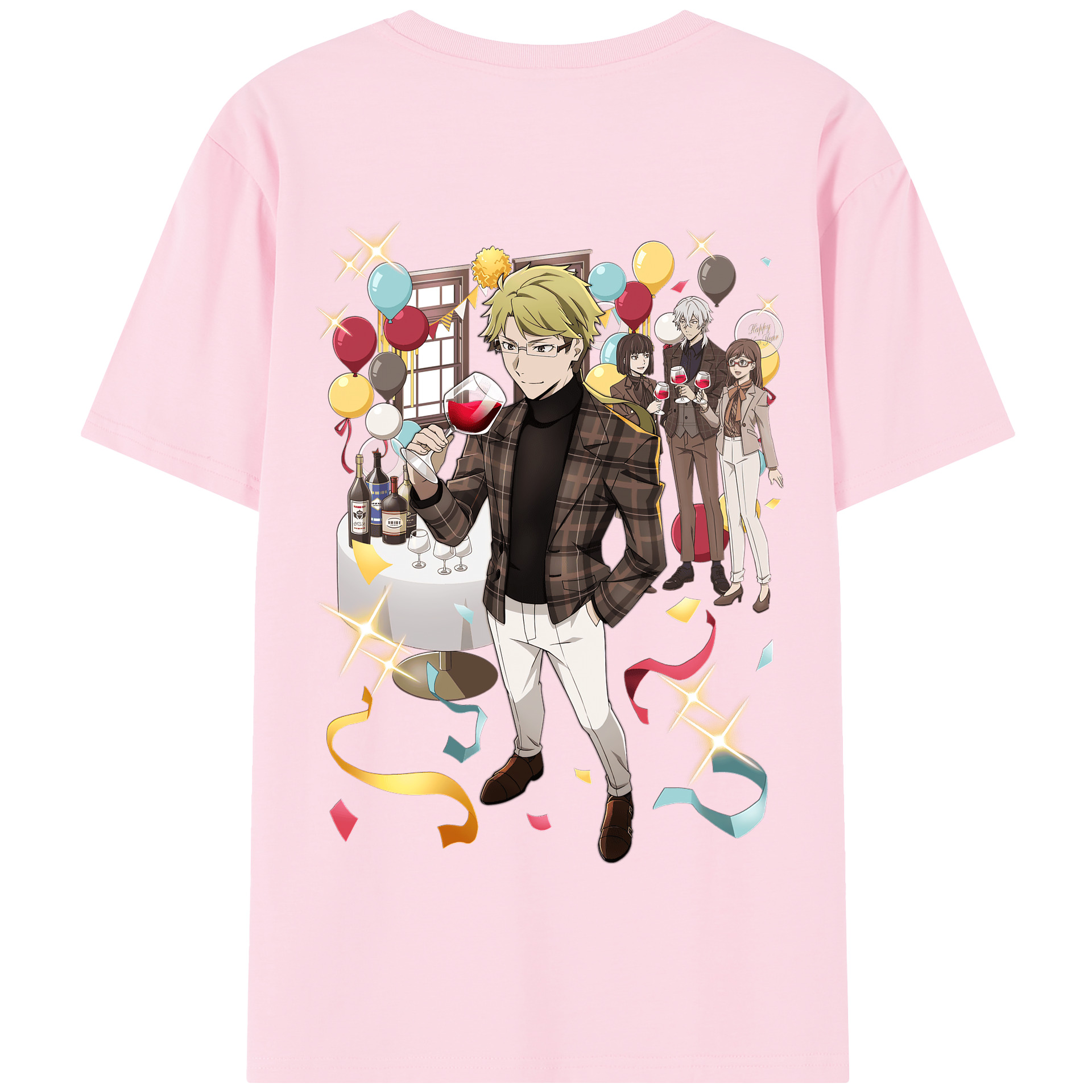 （画像用） 文豪ストレイドッグス Bungo Stray Dogs 綿100％半袖Tシャツ（背面プリント）