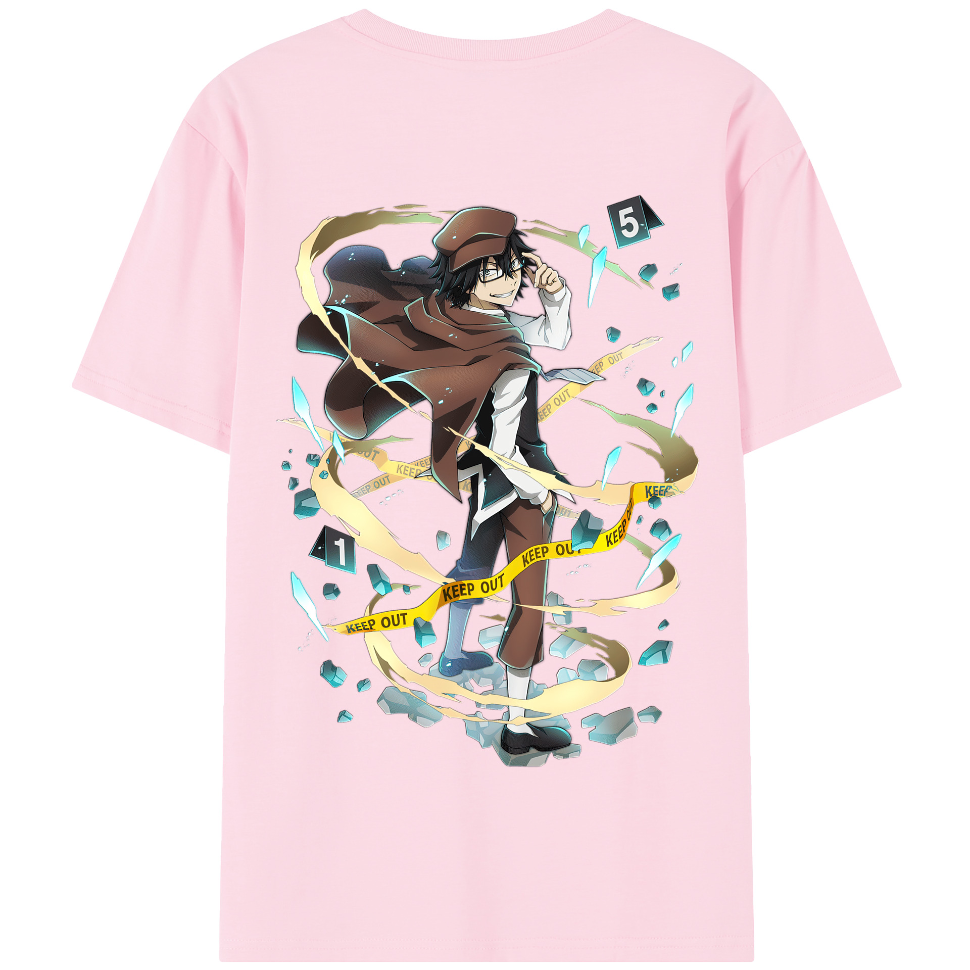 （画像用） 文豪ストレイドッグス Bungo Stray Dogs 綿100％半袖Tシャツ（背面プリント）