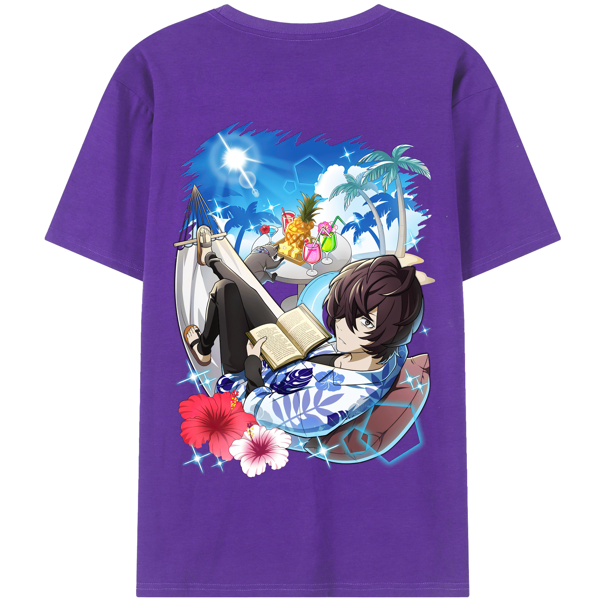 （画像用） 文豪ストレイドッグス Bungo Stray Dogs 綿100％半袖Tシャツ（背面プリント）