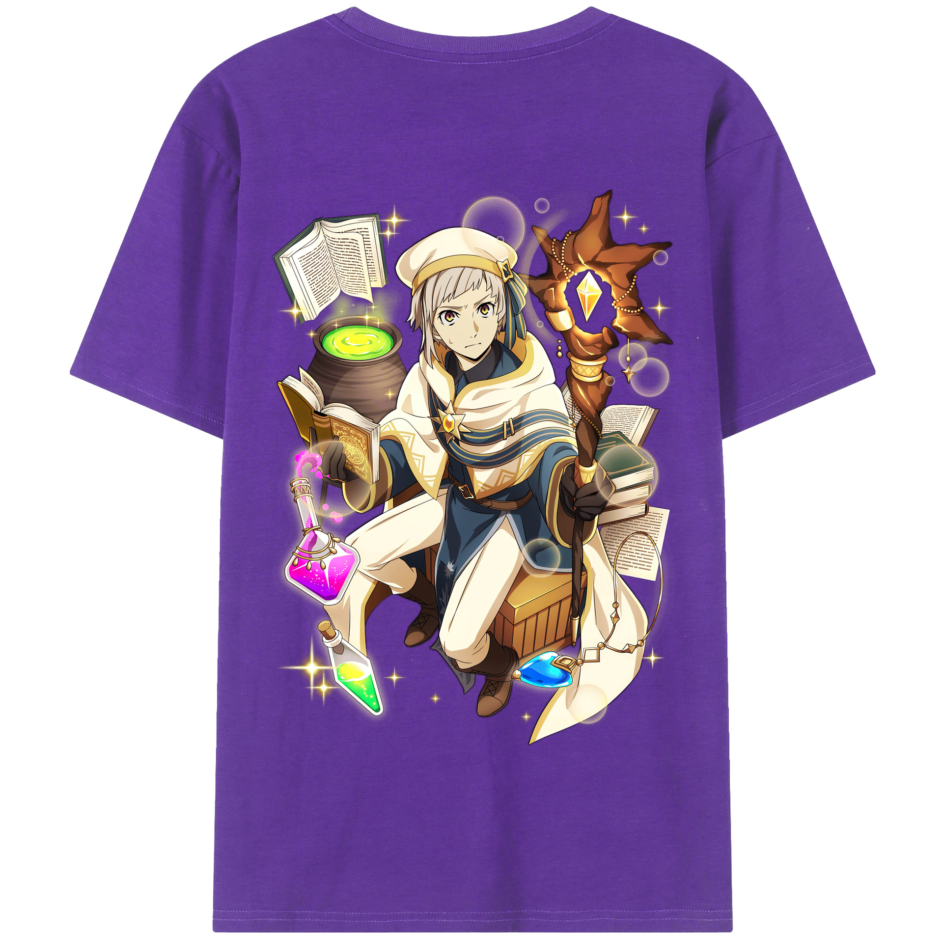 （画像用） 文豪ストレイドッグス Bungo Stray Dogs 綿100％半袖Tシャツ（背面プリント）