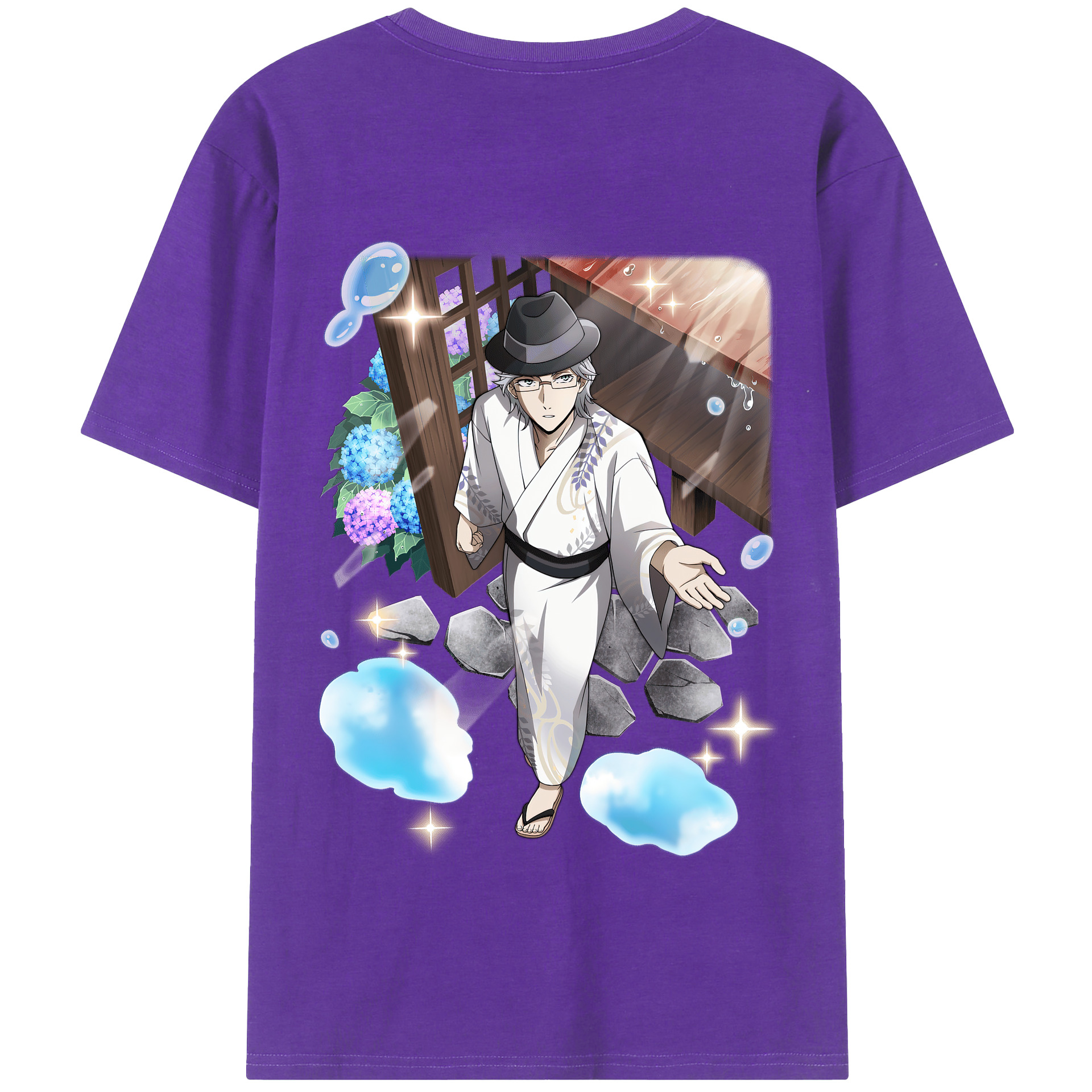 （画像用） 文豪ストレイドッグス Bungo Stray Dogs 綿100％半袖Tシャツ（背面プリント）