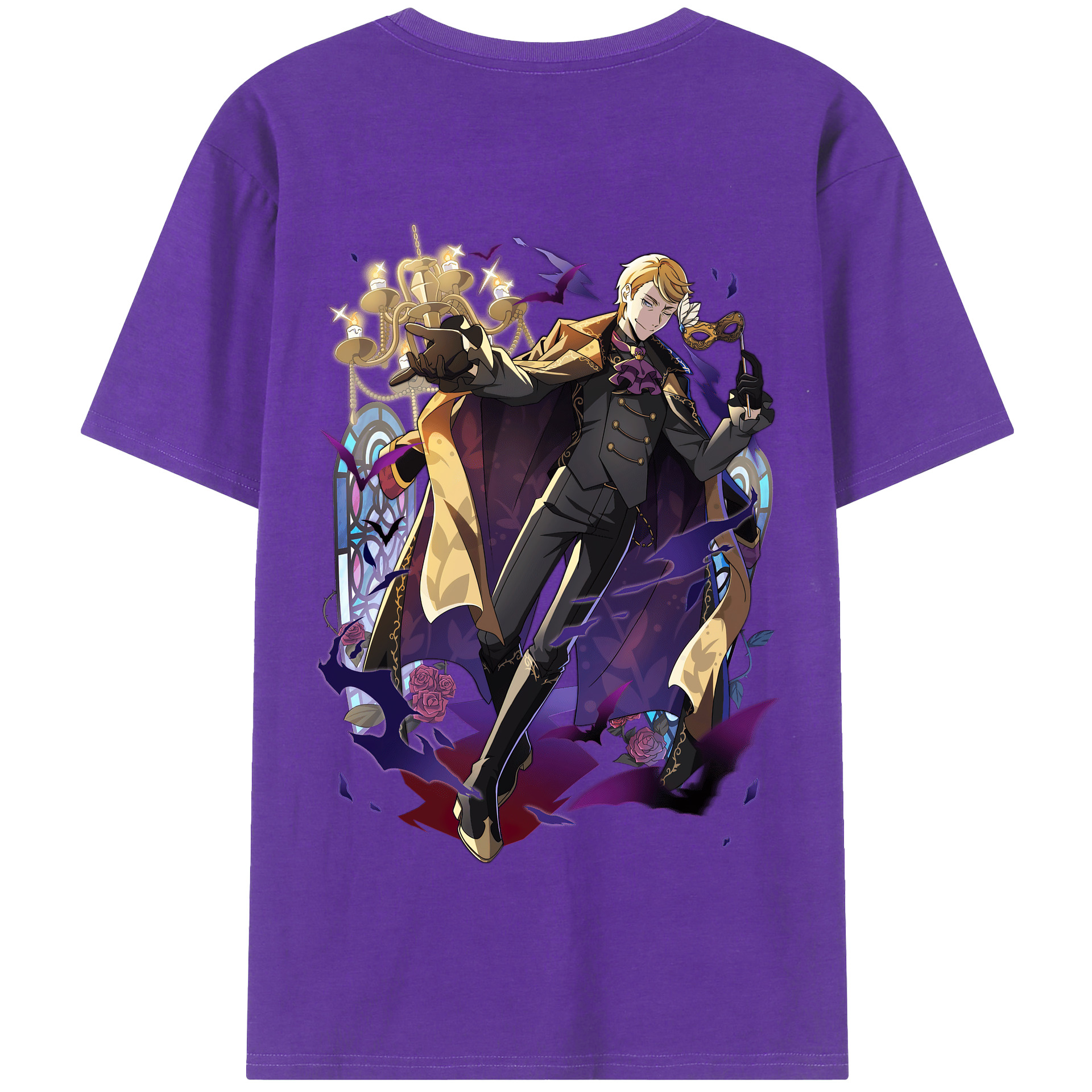 （画像用） 文豪ストレイドッグス Bungo Stray Dogs 綿100％半袖Tシャツ（背面プリント）