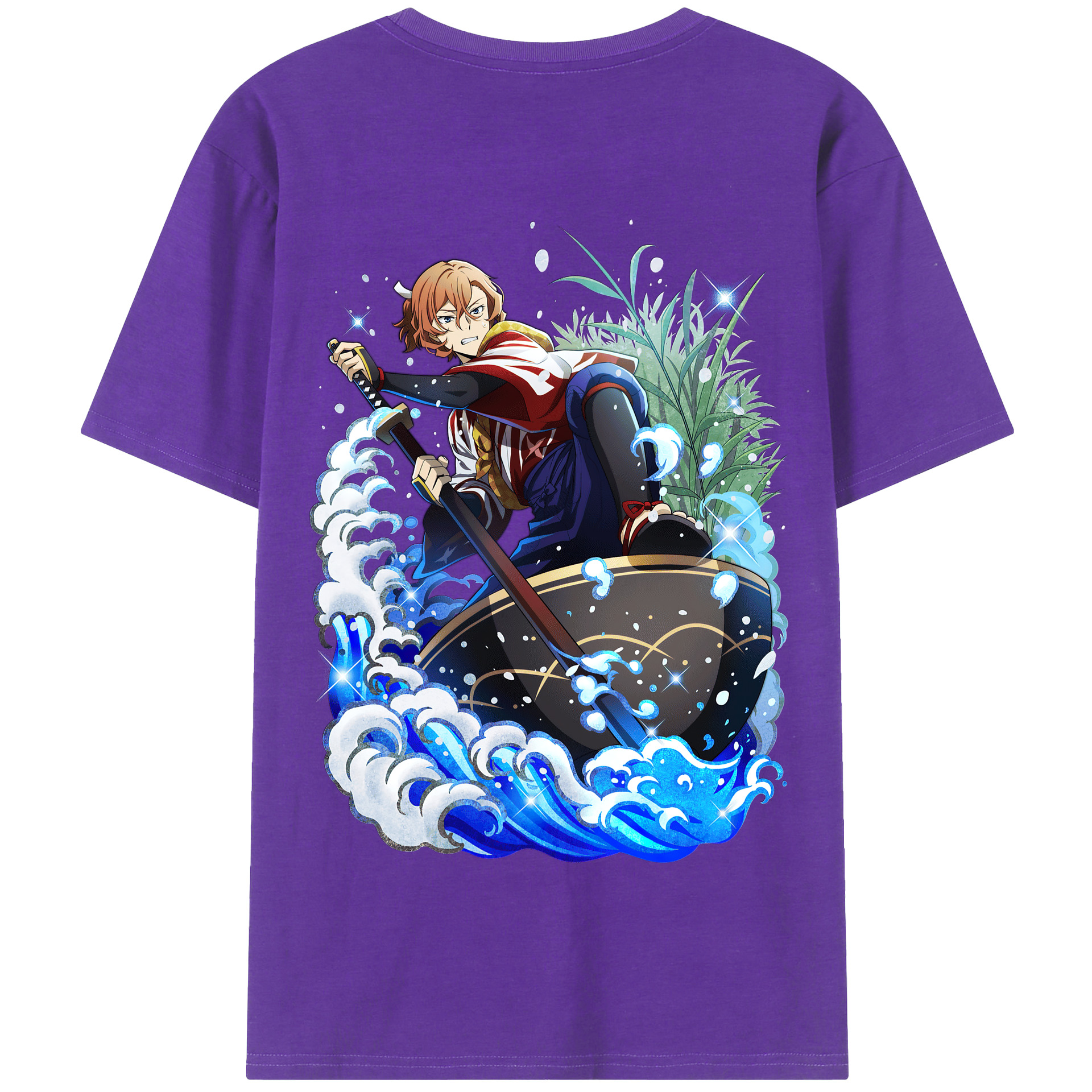 （画像用） 文豪ストレイドッグス Bungo Stray Dogs 綿100％半袖Tシャツ（背面プリント）