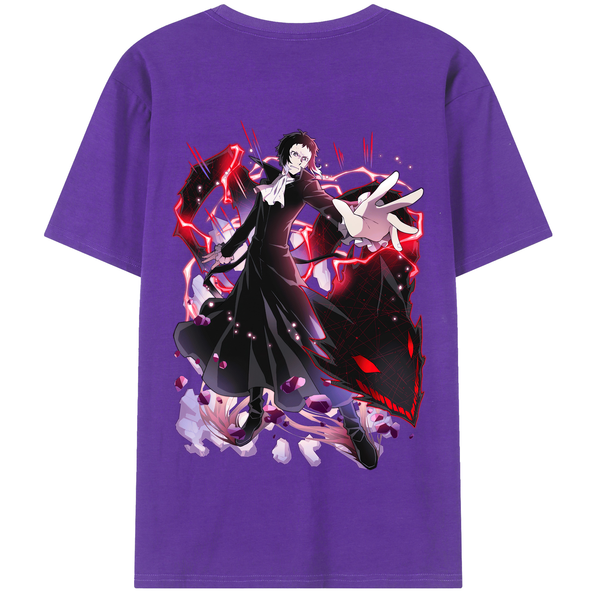 （画像用） 文豪ストレイドッグス Bungo Stray Dogs 綿100％半袖Tシャツ（背面プリント）