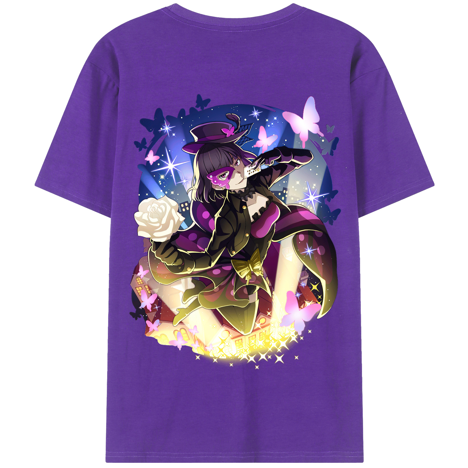 （画像用） 文豪ストレイドッグス Bungo Stray Dogs 綿100％半袖Tシャツ（背面プリント）